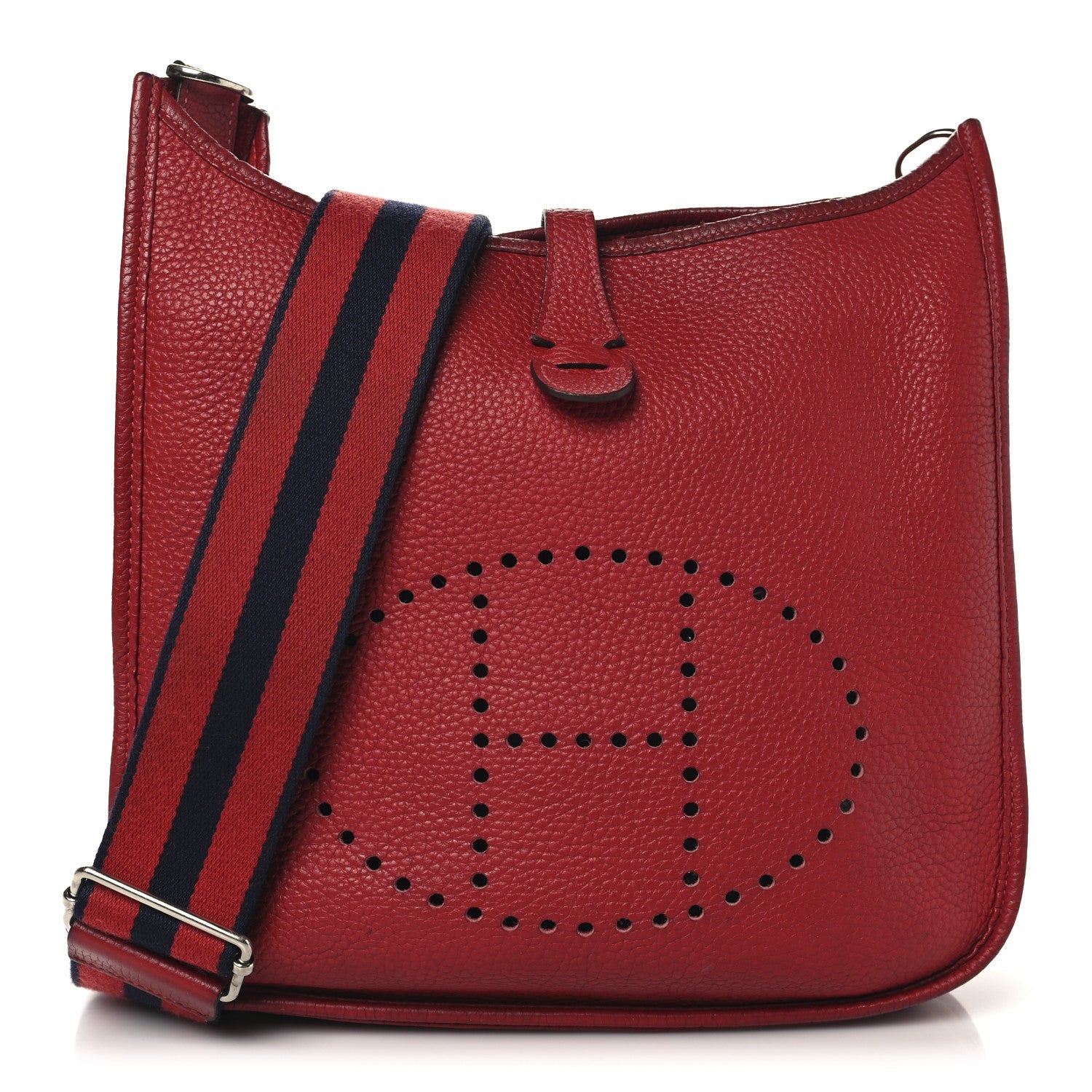 Taurillon Clemence Evelyne III PM Rouge Casaque Bleu Saphir
