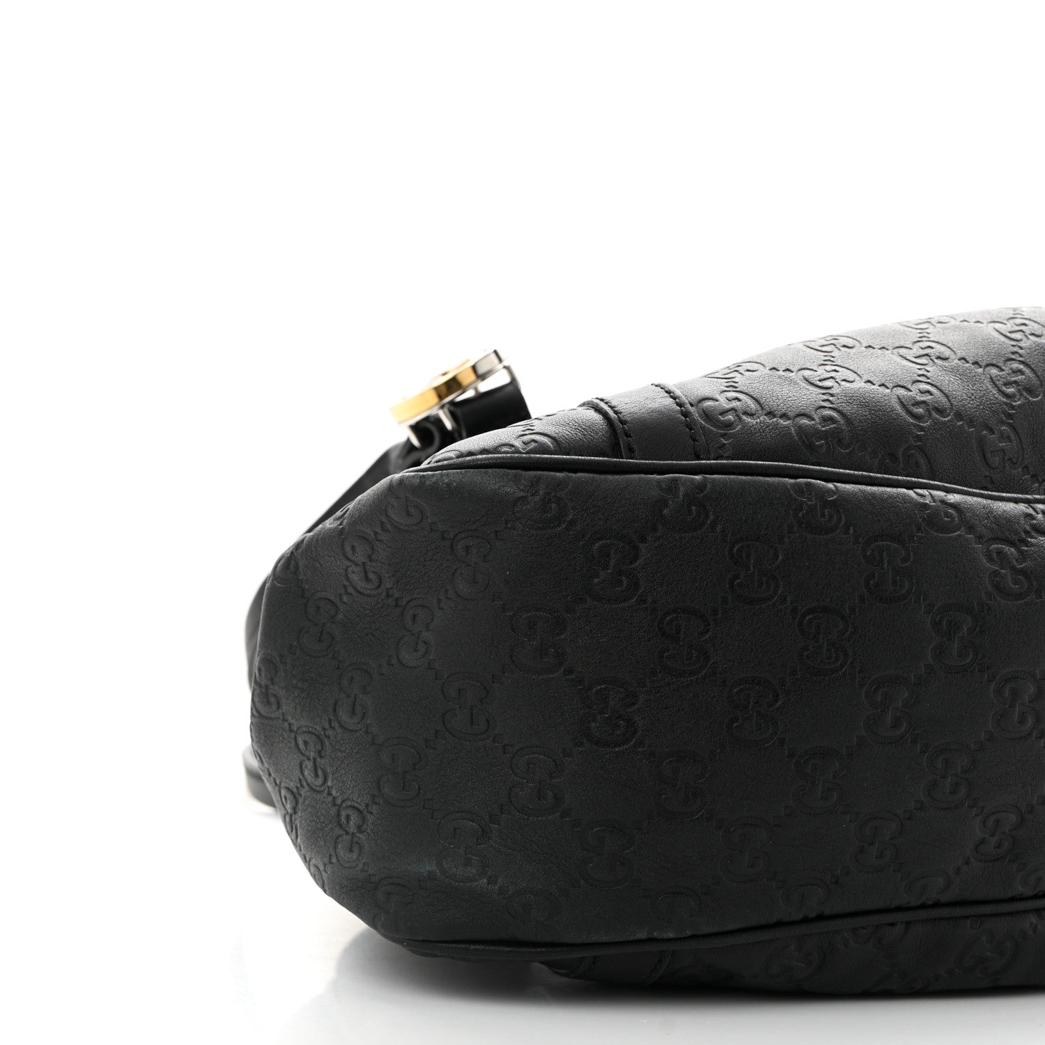 Guccissima Medium GG Twins Shoulder Bag Black
