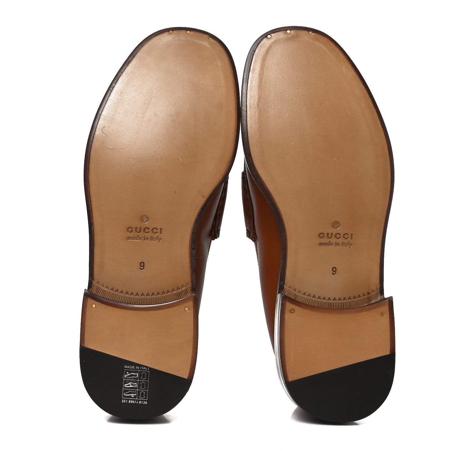 Harness Calfskin GG Tennis Embossed Mens Horsebit Loafers 9 Dark Brown