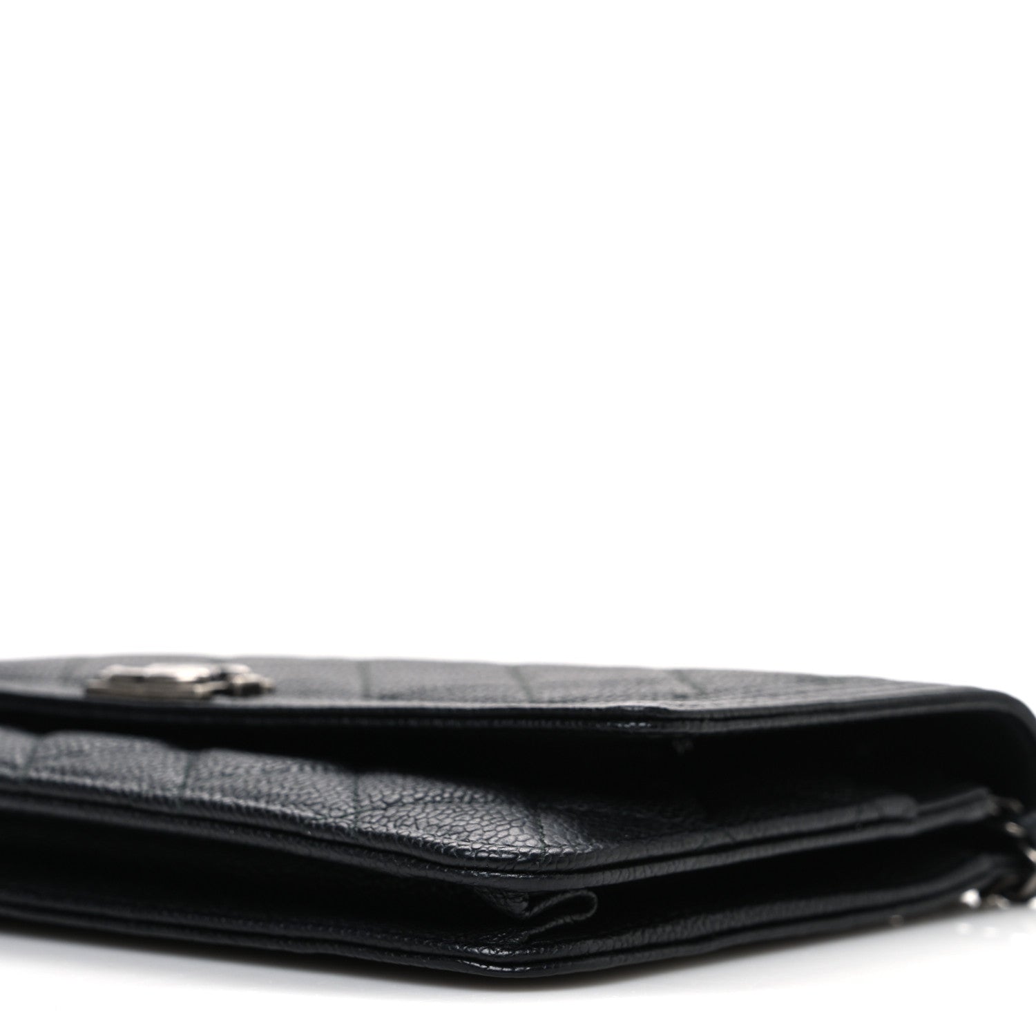Caviar Quilted Boy Wallet On Chain WOC Black