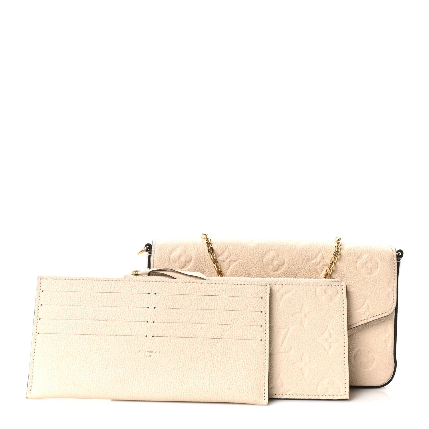 Empreinte Pochette Felicie Chain Wallet Cream