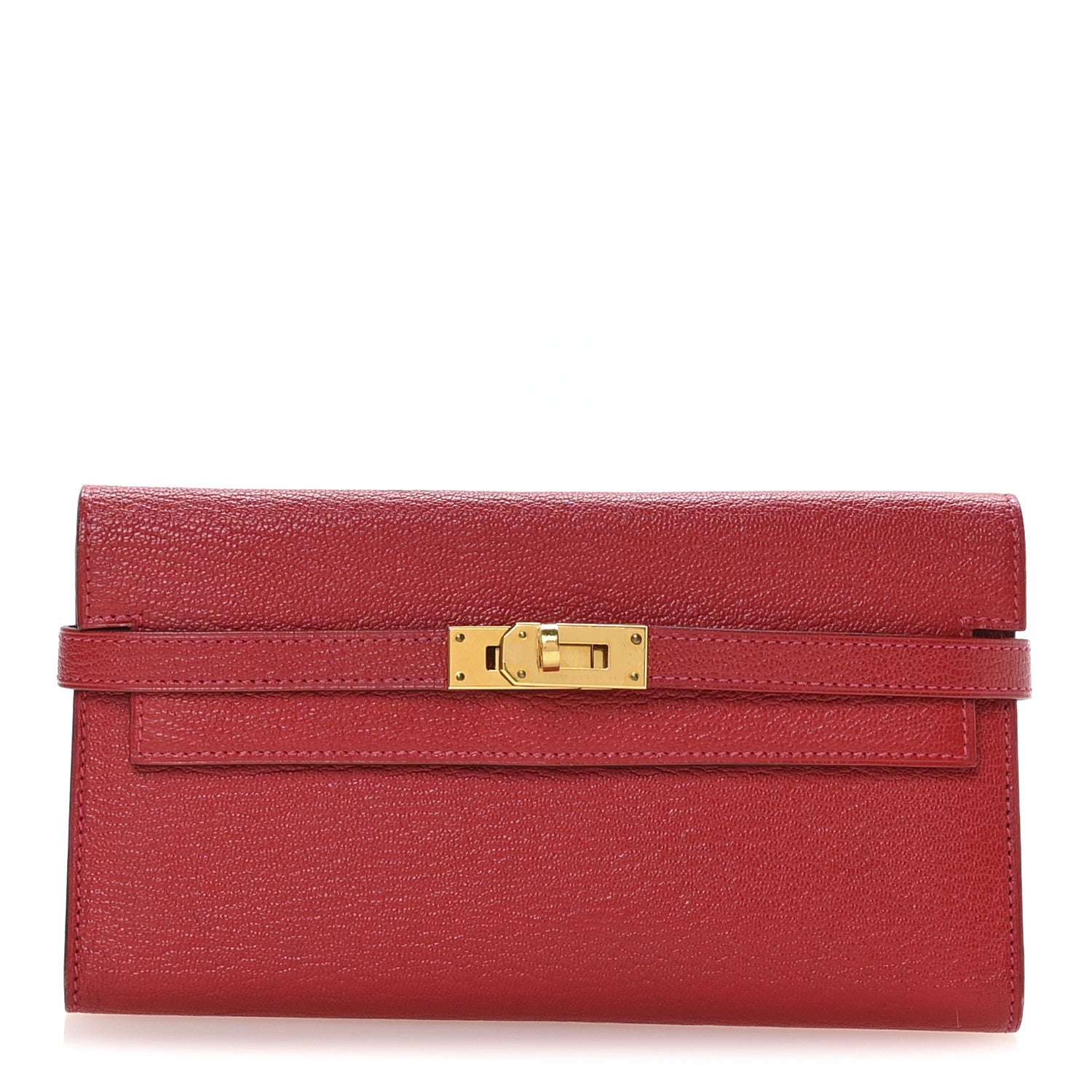 Chevre Mysore Kelly Longue Wallet Rouge Casaque