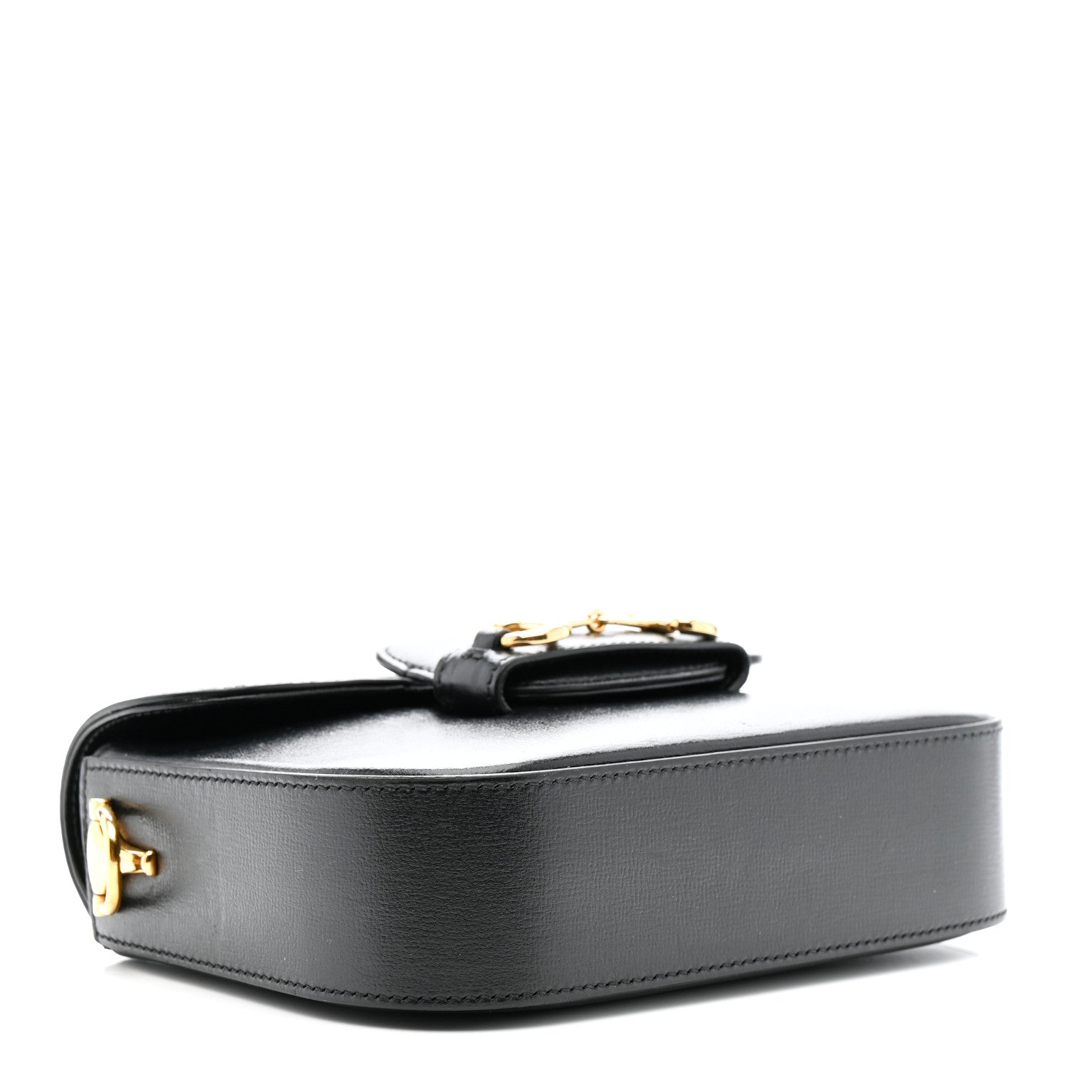 Azalea Calfskin Web Mini Horsebit 1955 Shoulder Bag Black