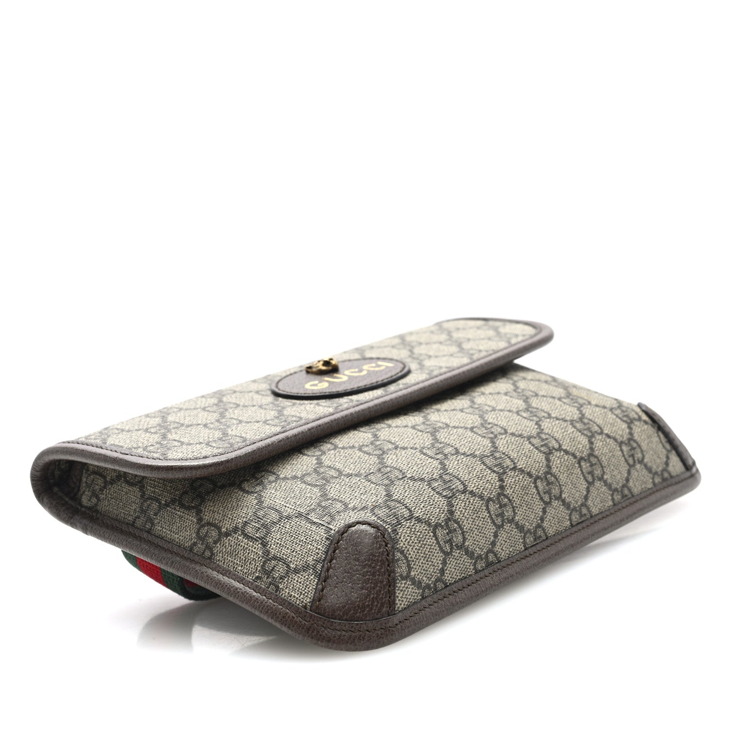GG Supreme Monogram Neo Vintage Web Belt Bag Brown