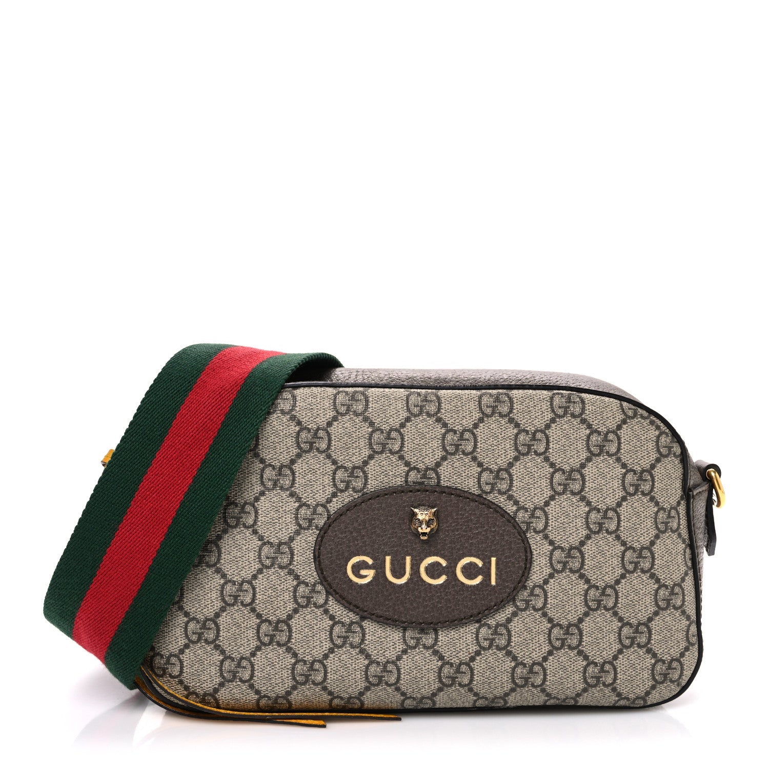 GG Supreme Monogram Web Neo Vintage Shoulder Bag Beige New Acero Crop