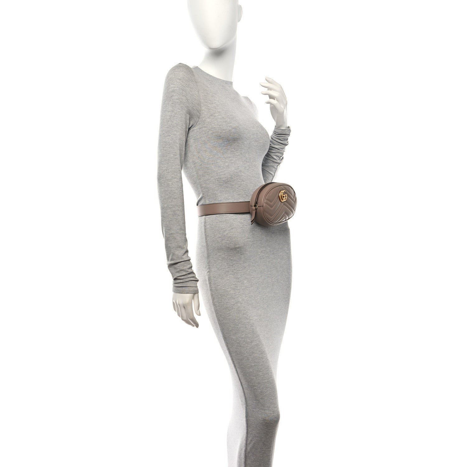 Calfskin Matelasse GG Marmont Belt Bag 85 34 Porcelain Rose