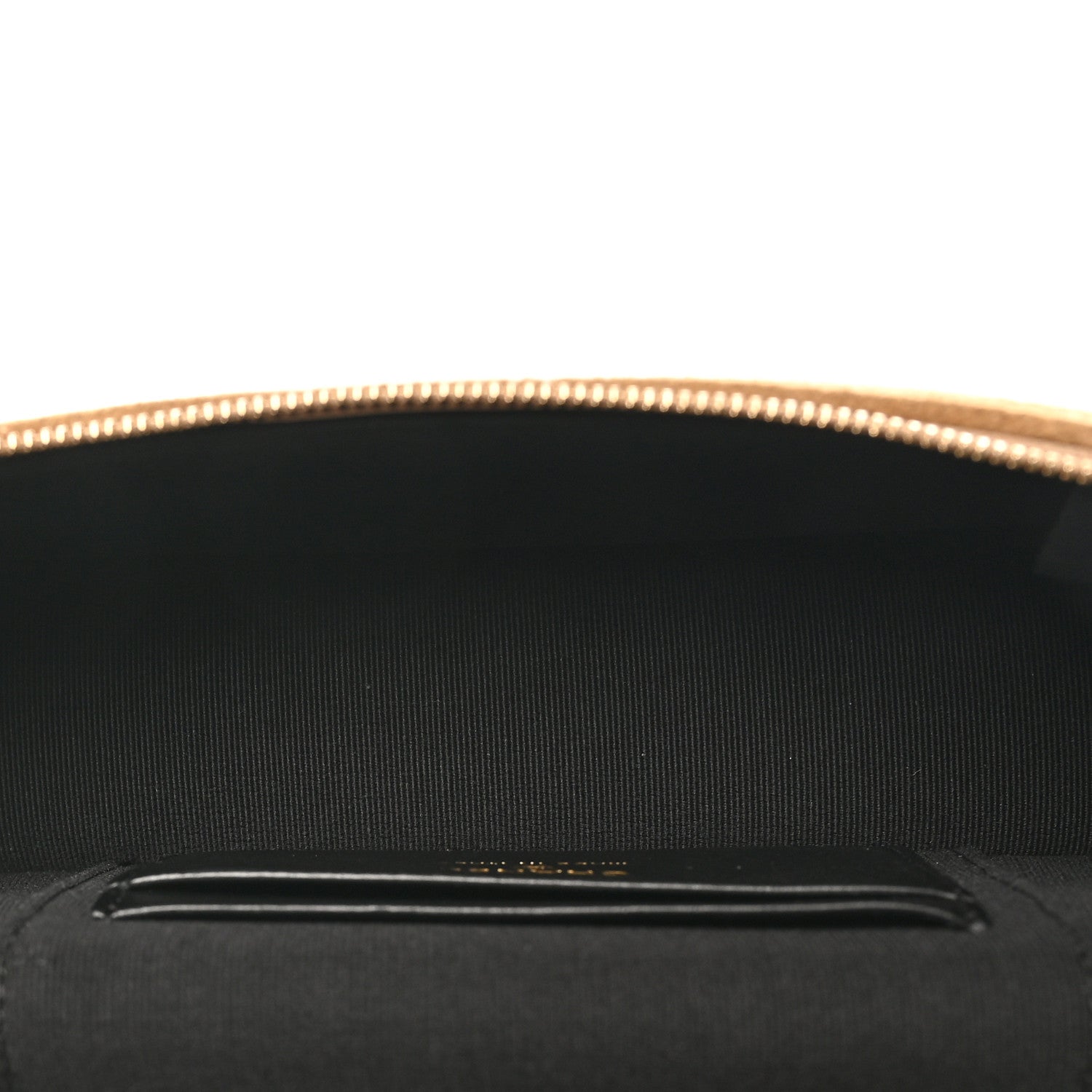 Suede Calfskin Shiny Lambskin Quilted Top Handle Slim Vanity Case With Chain Beige Black