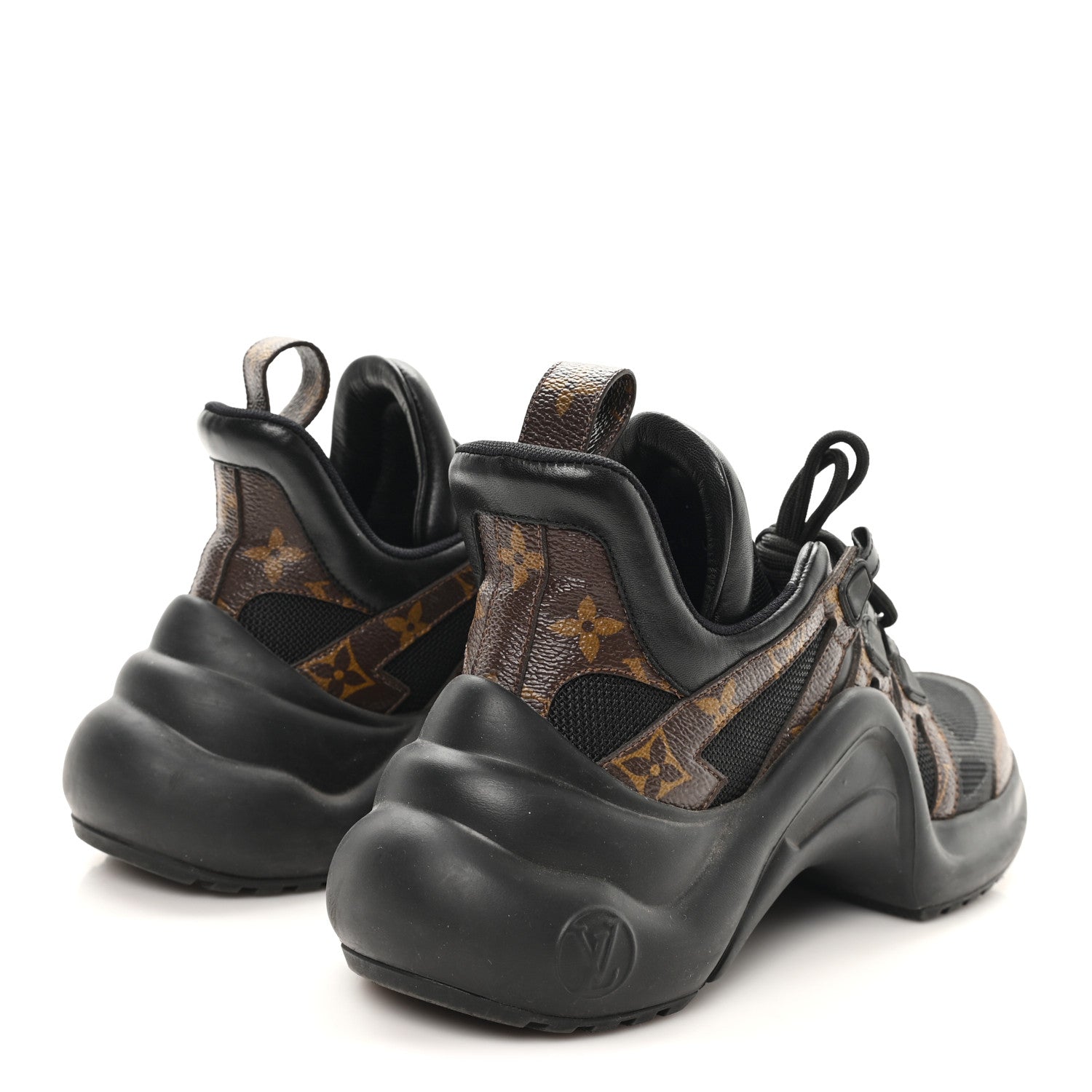 Calfskin Patent Monogram LV Archlight Sneakers 37.5 Black
