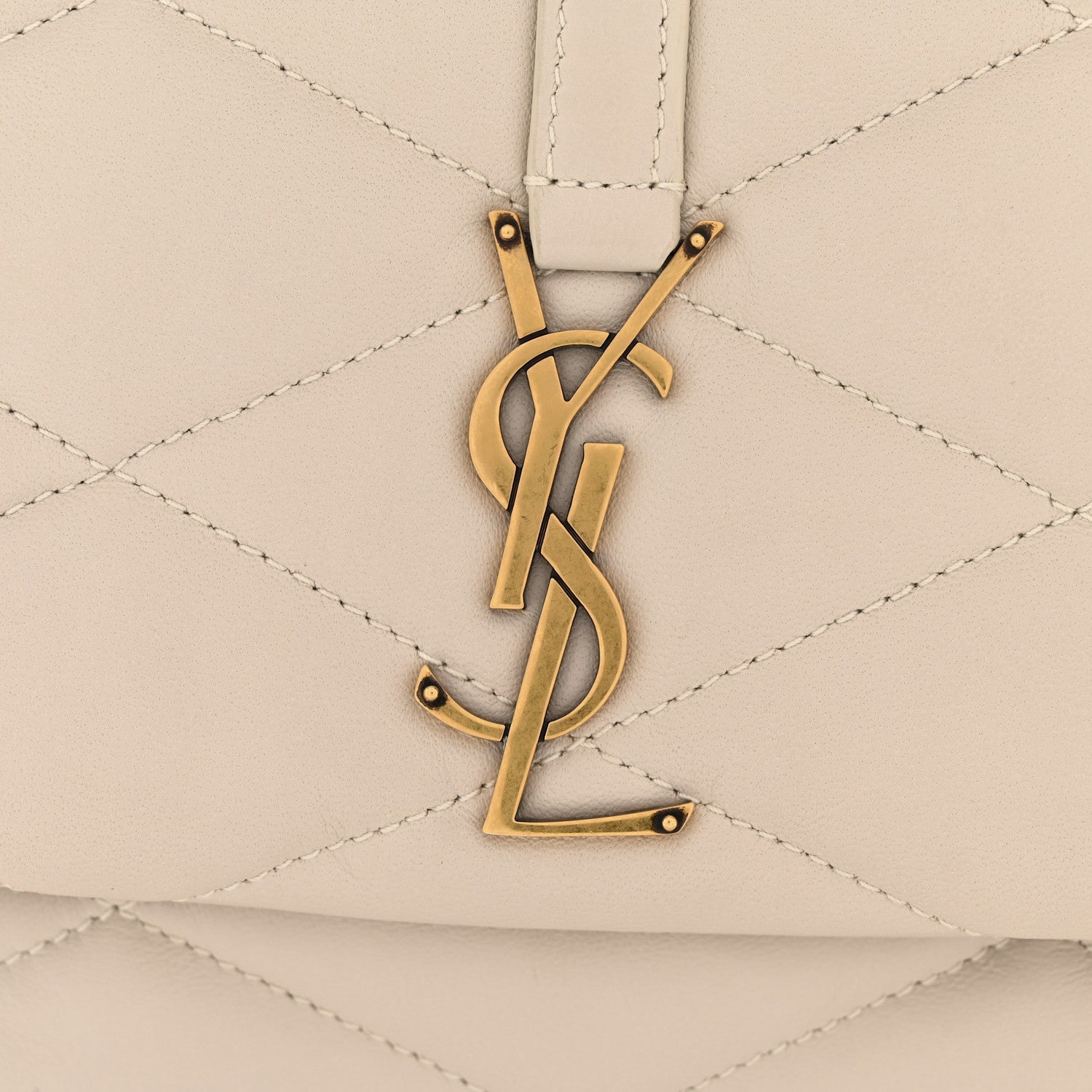 Lambskin Quilted Le 57 Diamond Shoulder Bag Crema Soft