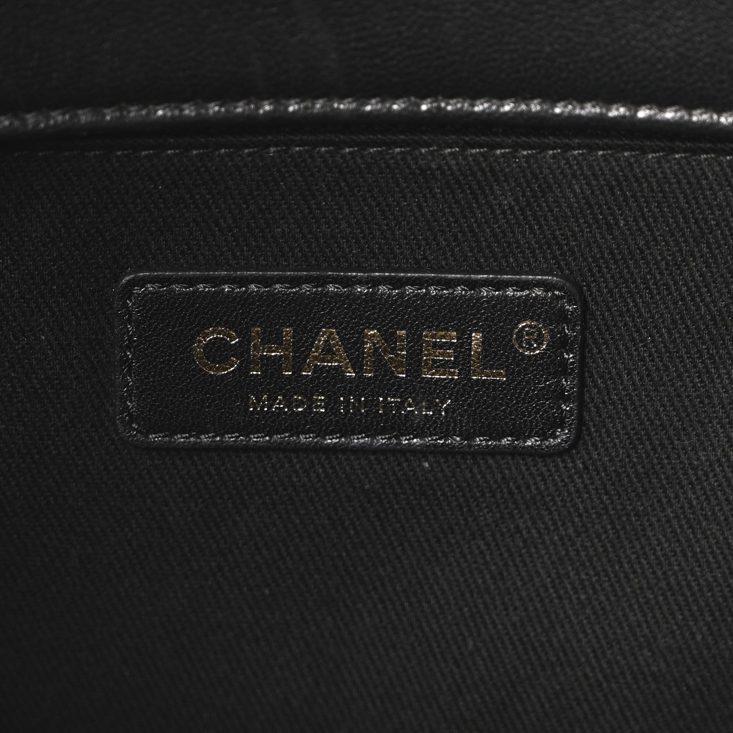 Sheepskin Caviar Quilted Medium Shopping Tote Black