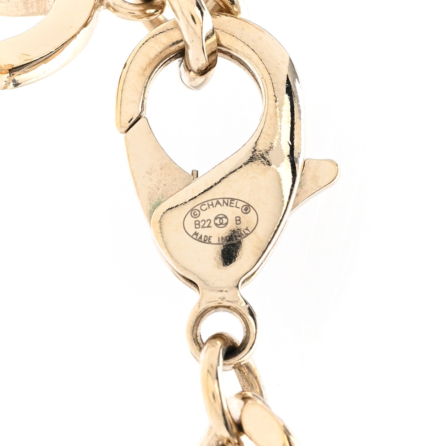 Crystal Chain CC Choker Necklace Gold Silver