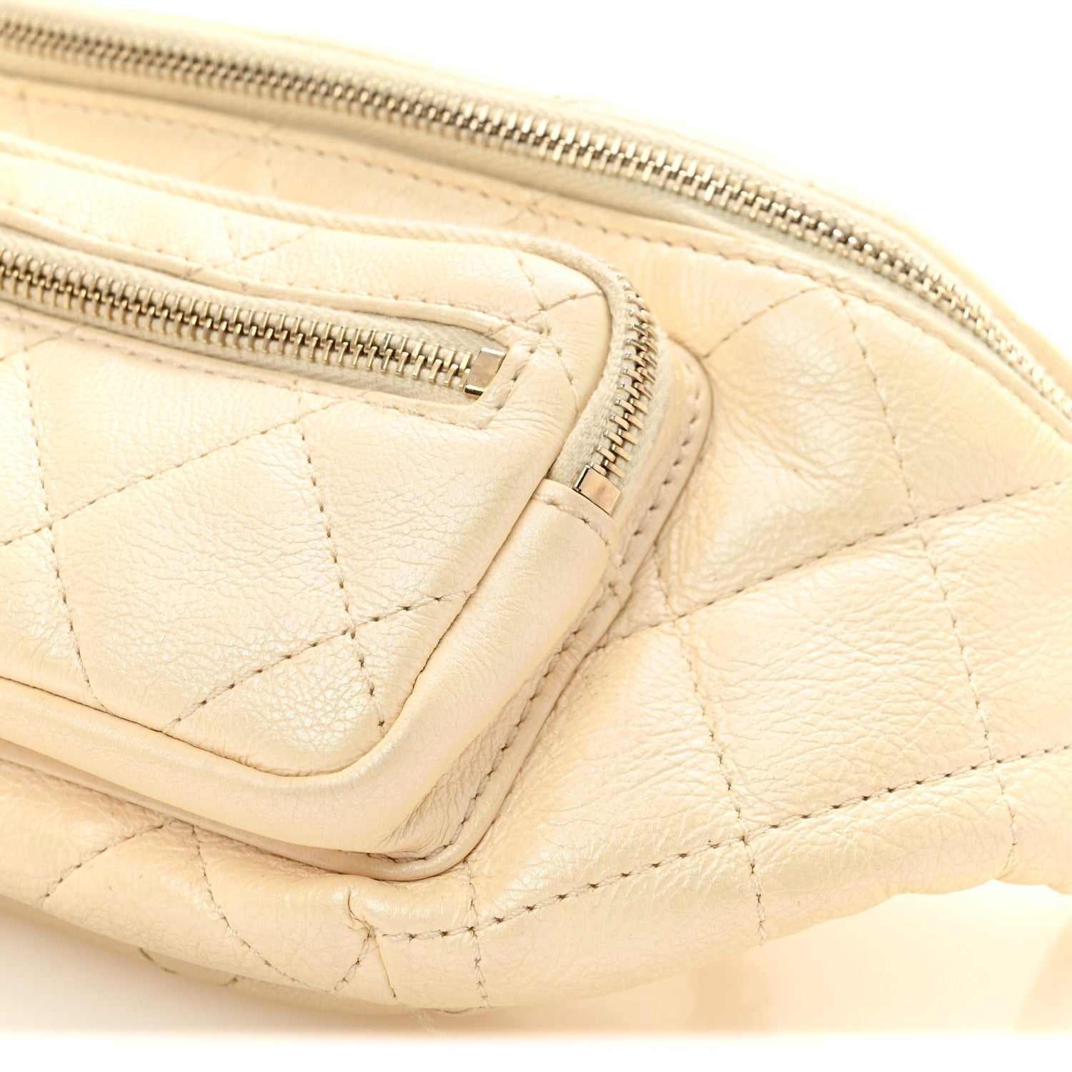 Calfskin Quilted All About Waist Belt Bag Light Beige