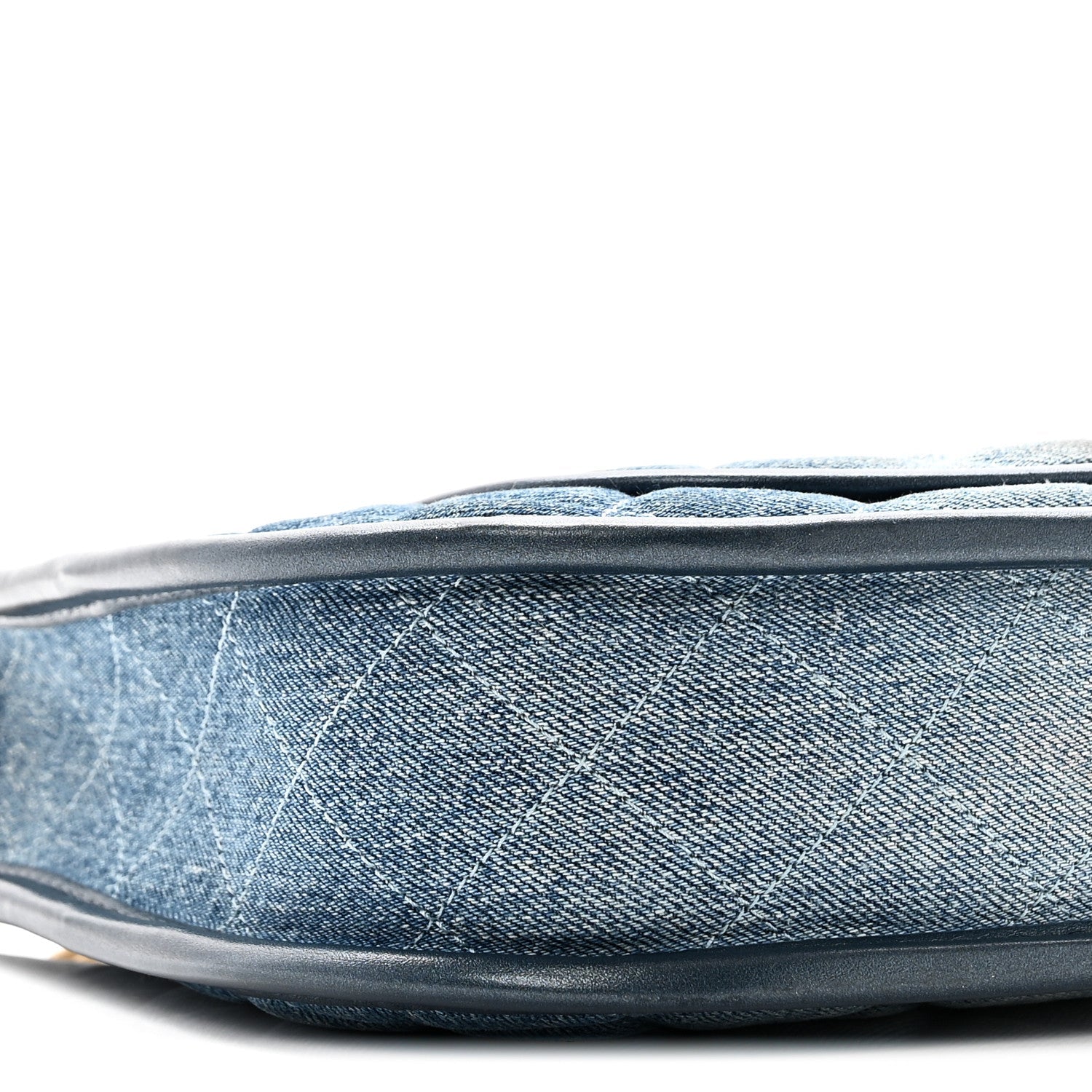 Washed Denim Quilted Hobo Blue