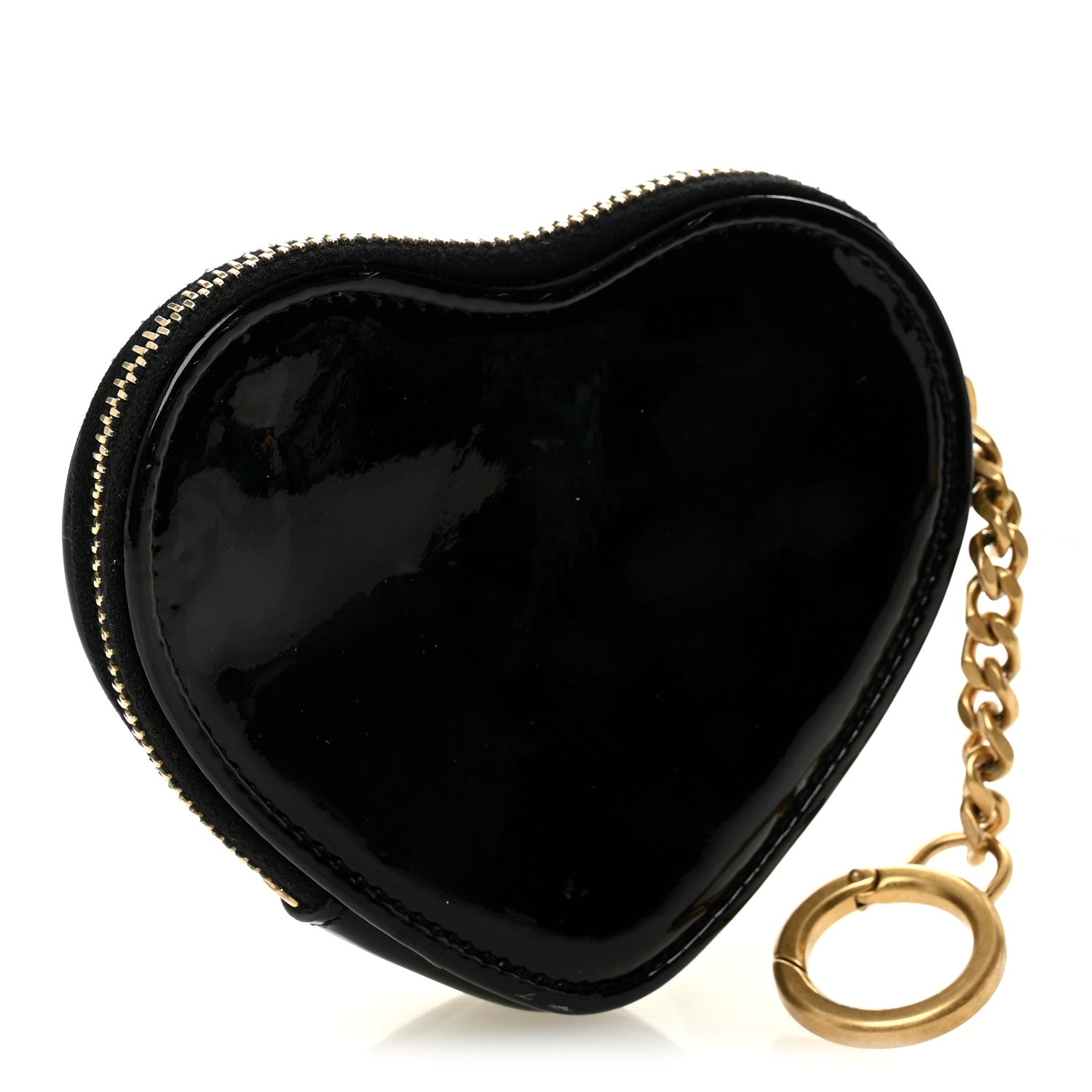 Patent Heart Key Pouch Black