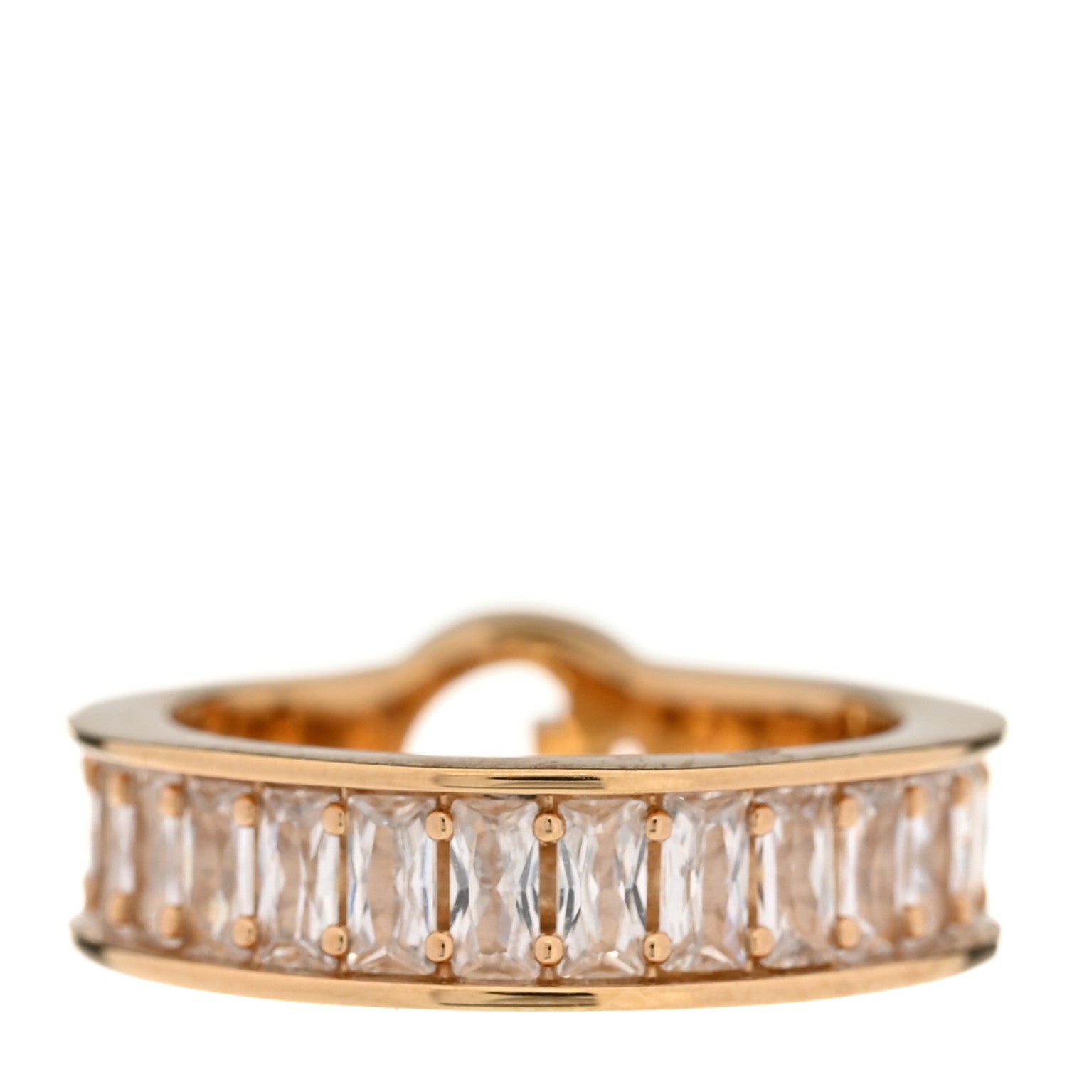 Brass Crystal Blondie Wide Ring S Light Gold