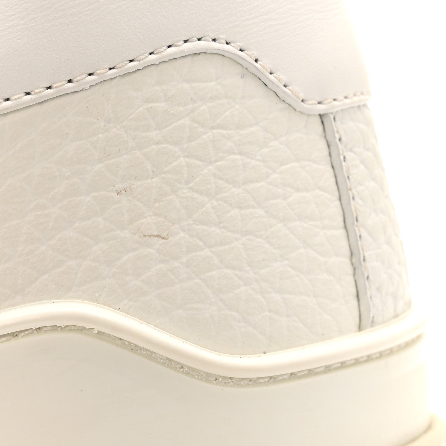 Calfskin Mens LV Trainer Sneakers 8.5 White
