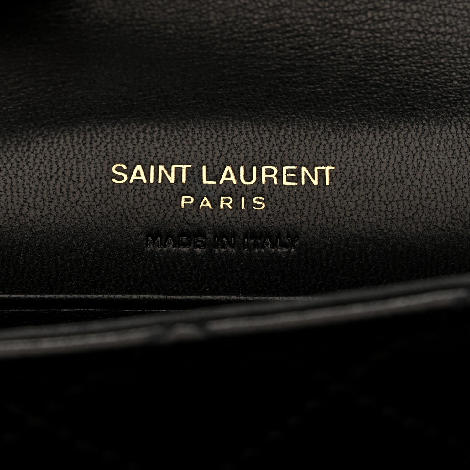 Lambskin Quilted Monogram Gaby Small Envelope Wallet Black