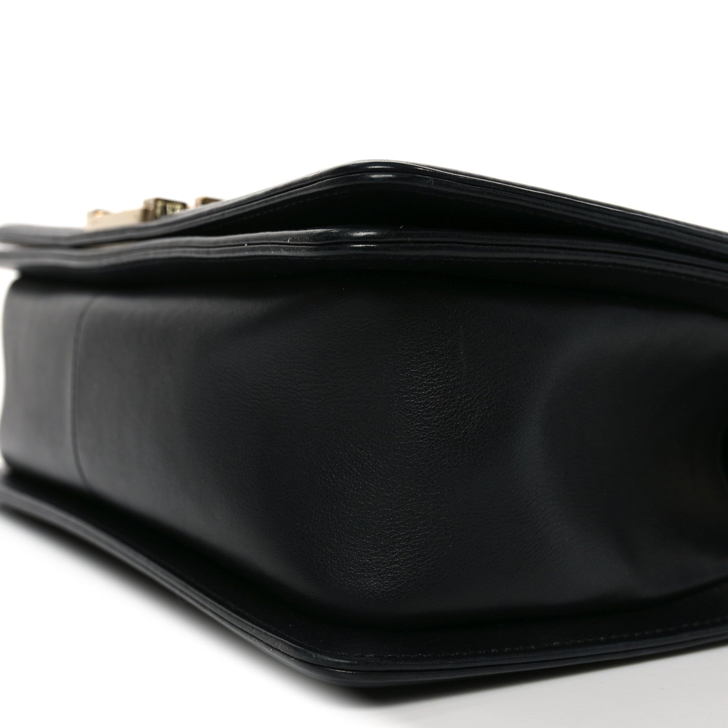 Lambskin Quilted Medium Boy Flap Black