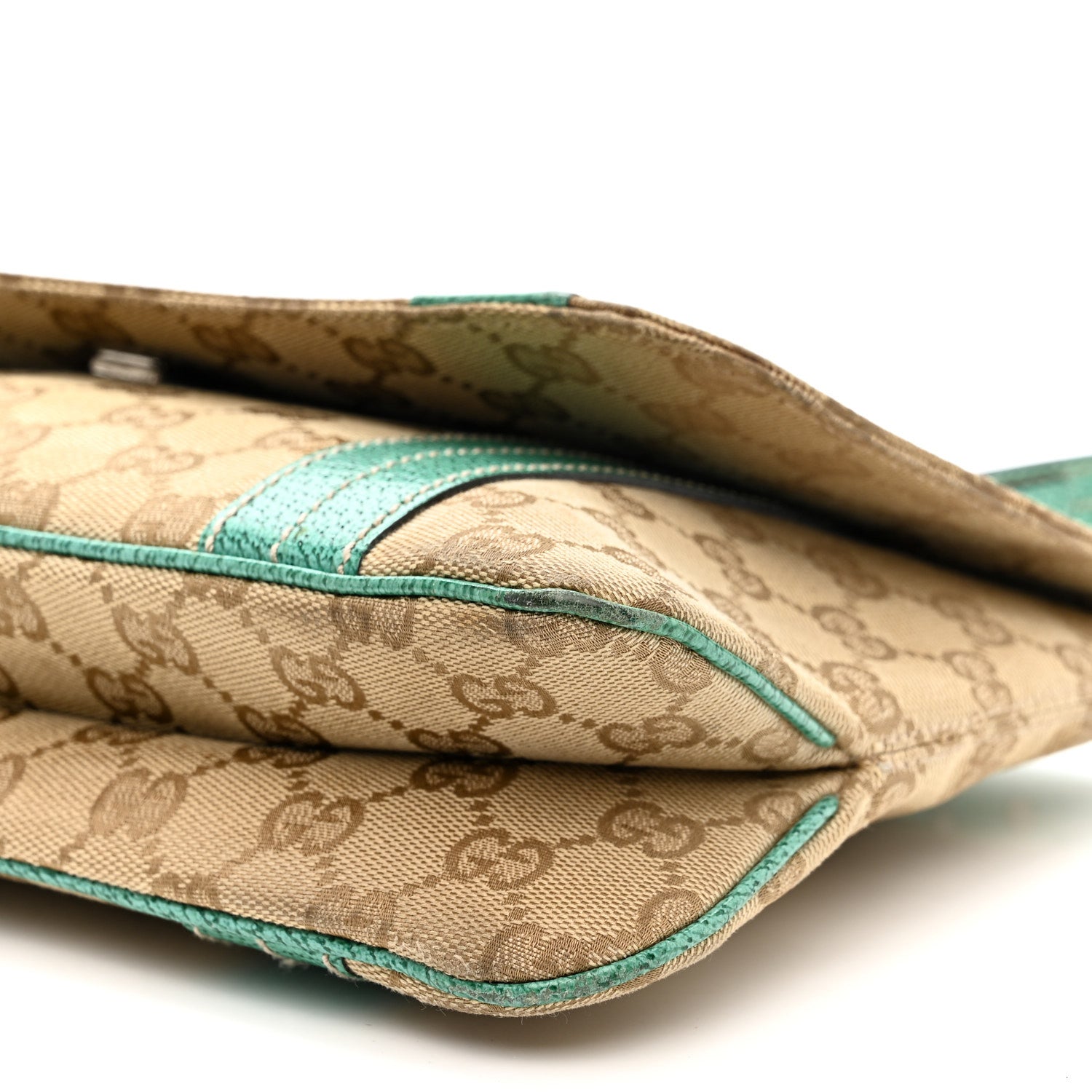 Monogram Satchel Bag Turquoise