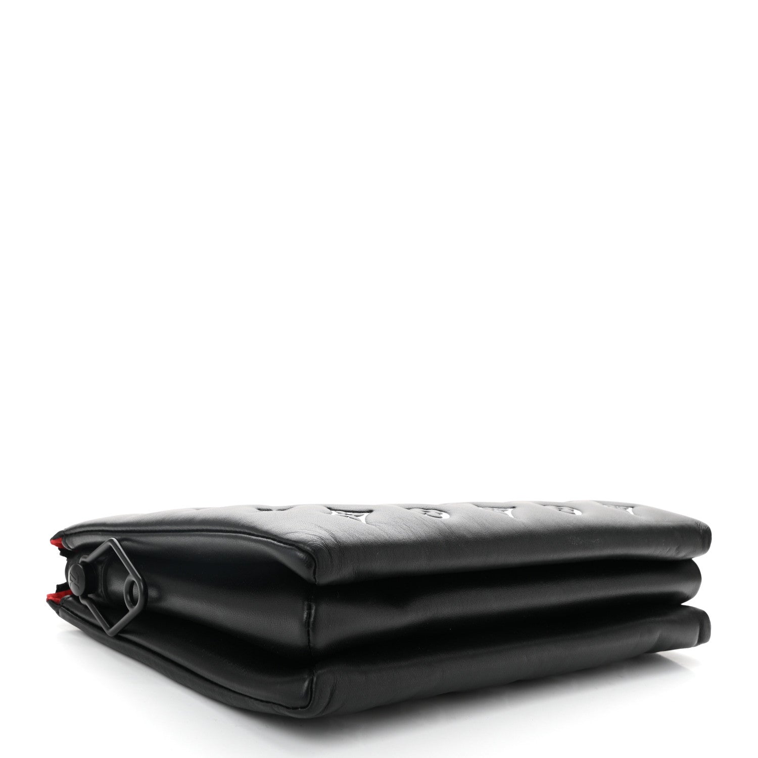 Lambskin Embossed Monogram Coussin PM Black White