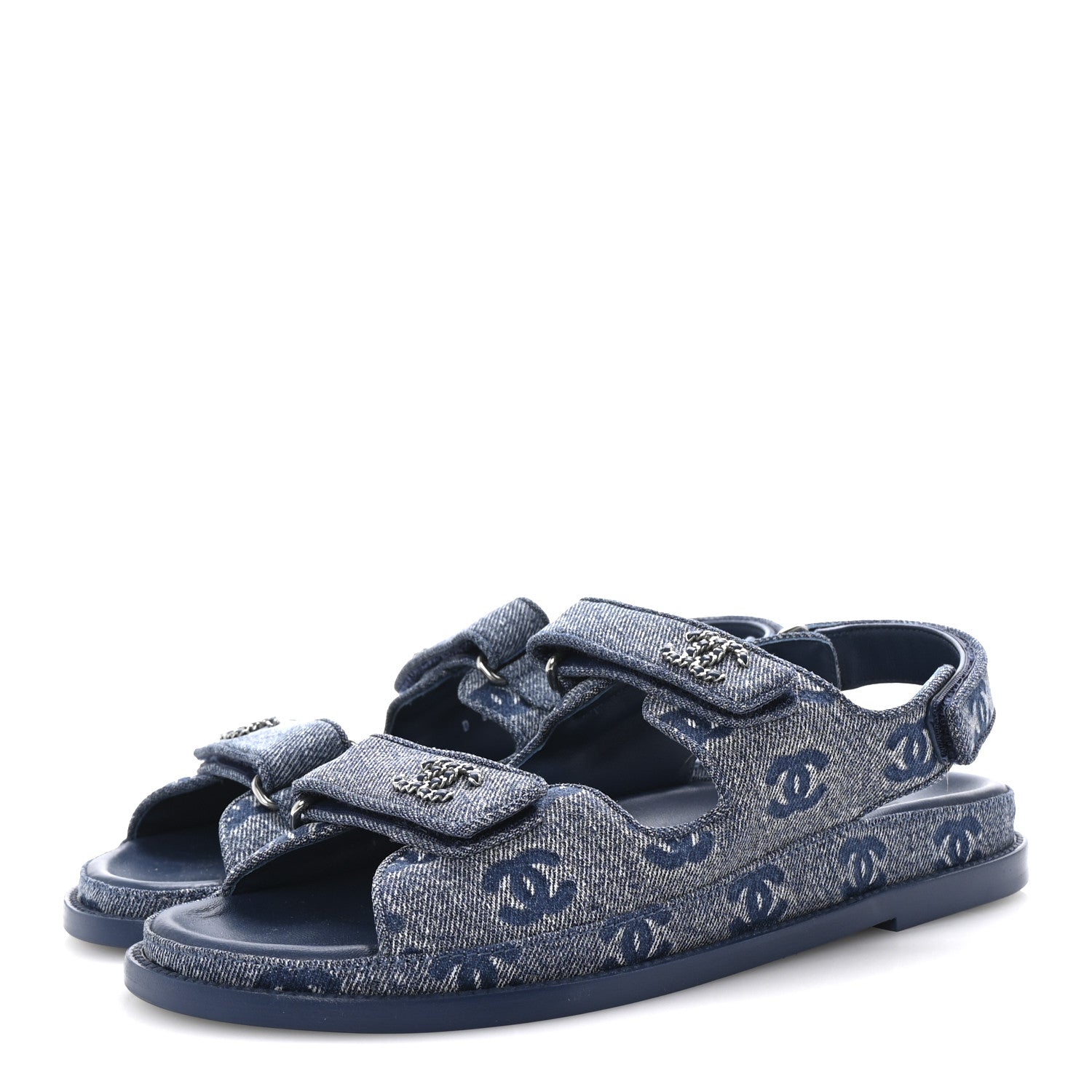Denim CC Dad Sandals 39.5 Blue