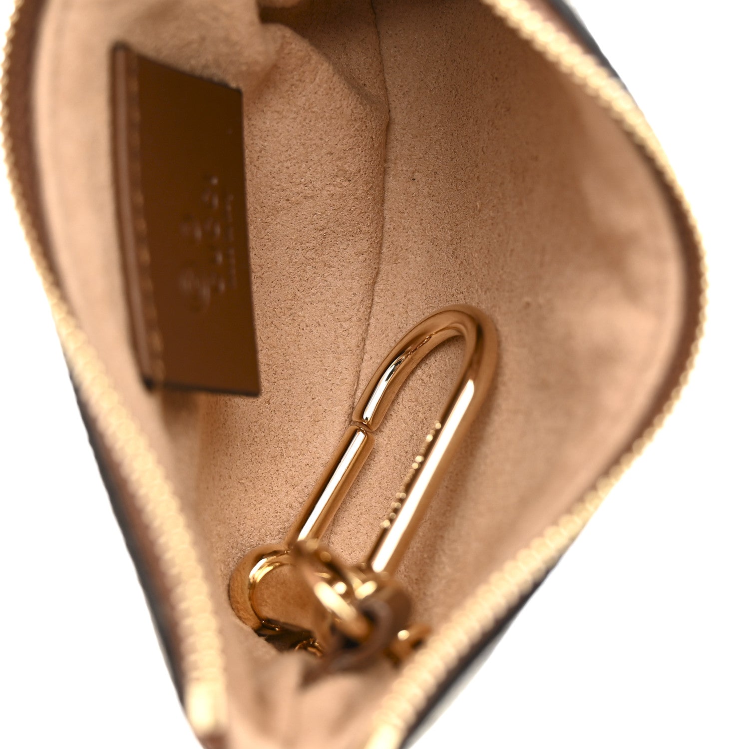GG Supreme Monogram Key Case Beige Ebony Cuir