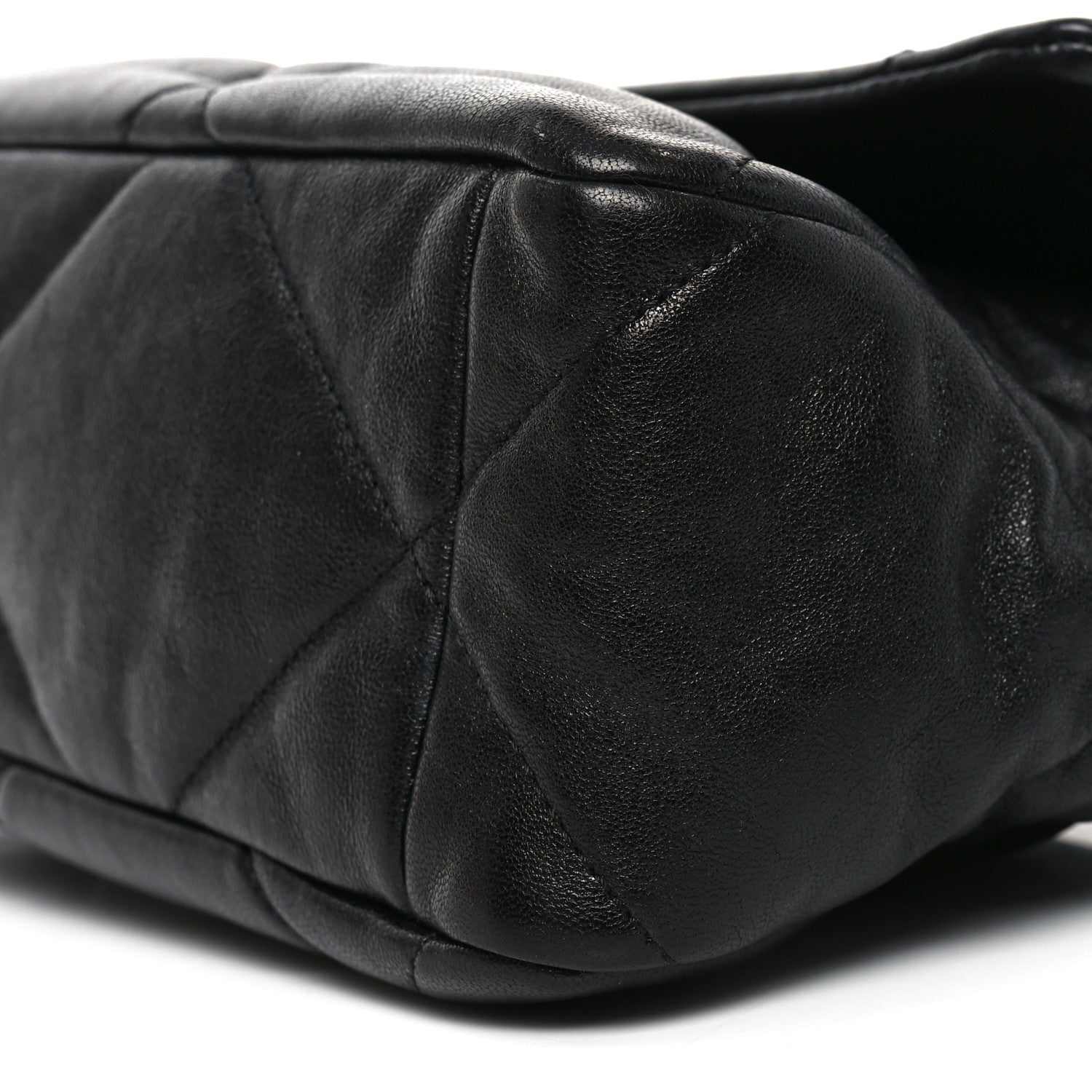 Goatskin Quilted Large Chanel 19 Flap Black