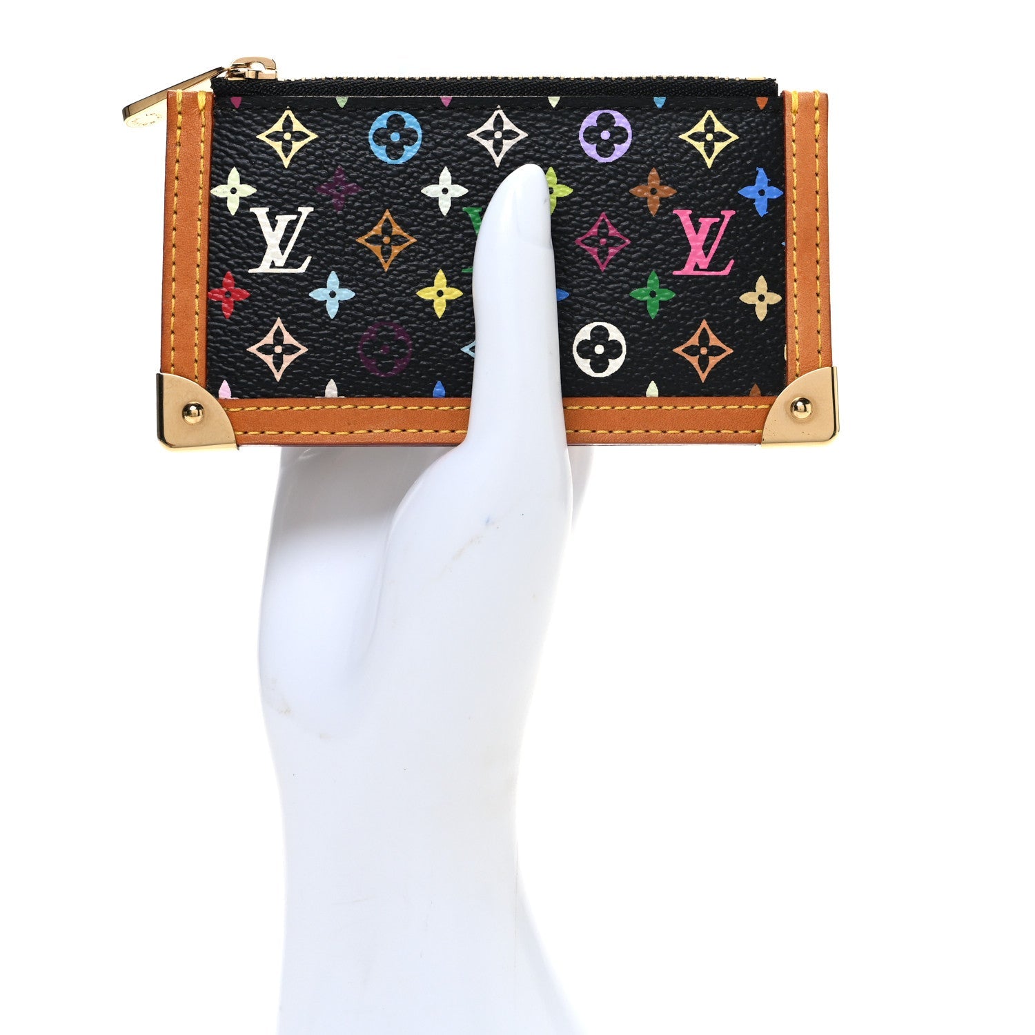 Monogram Multicolor Key Pouch Black