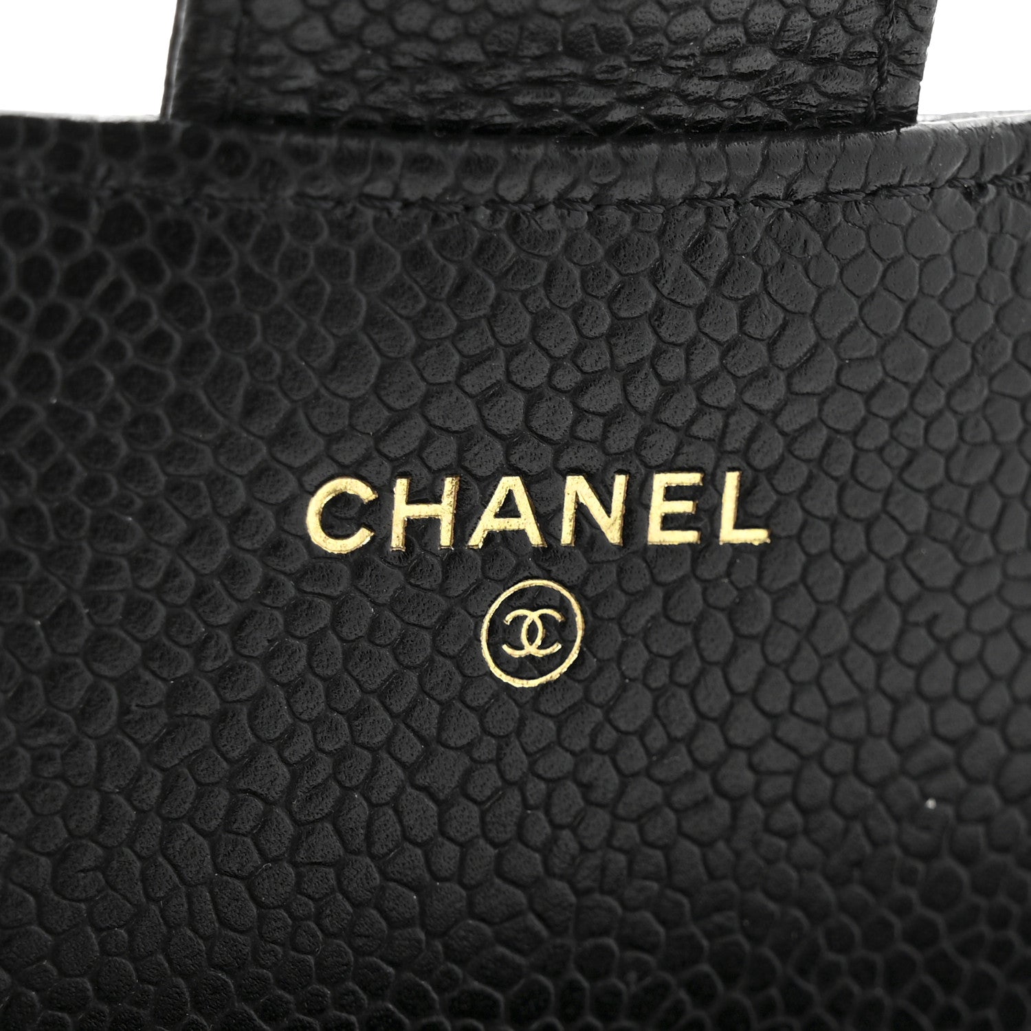 Caviar Quilted Large Gusset Flap Wallet Black