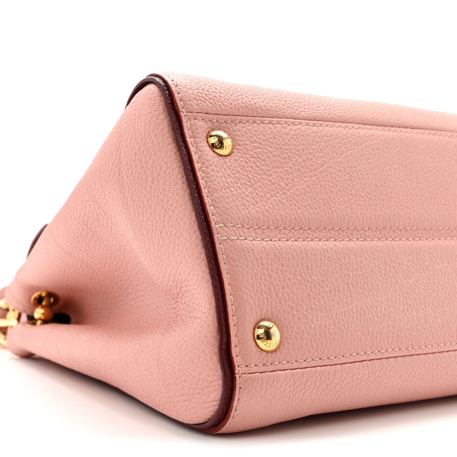 Grained Calfskin Monogram Double V Rose Poudre