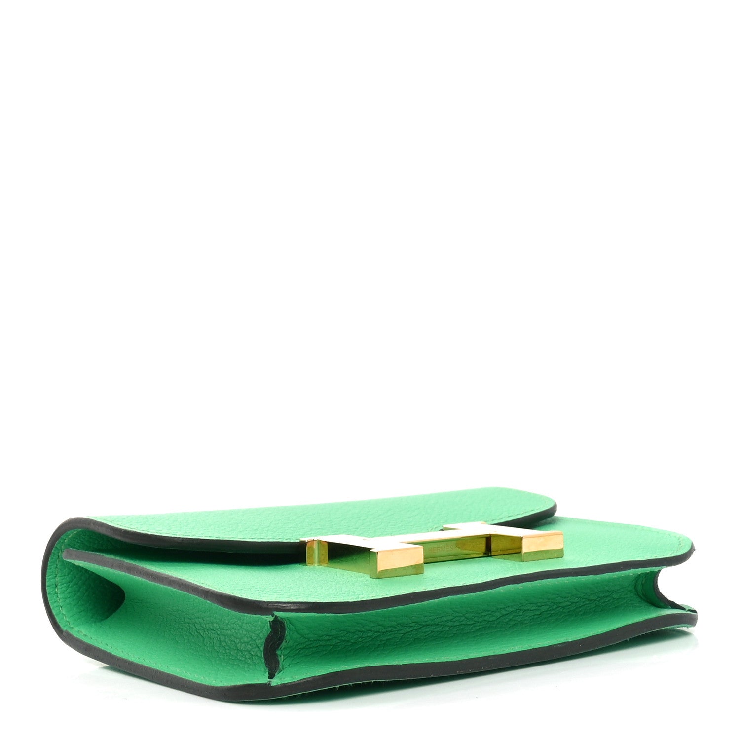 Evercolor Bi-Color Constance Slim Wallet Vert Comics Bleu Zellige