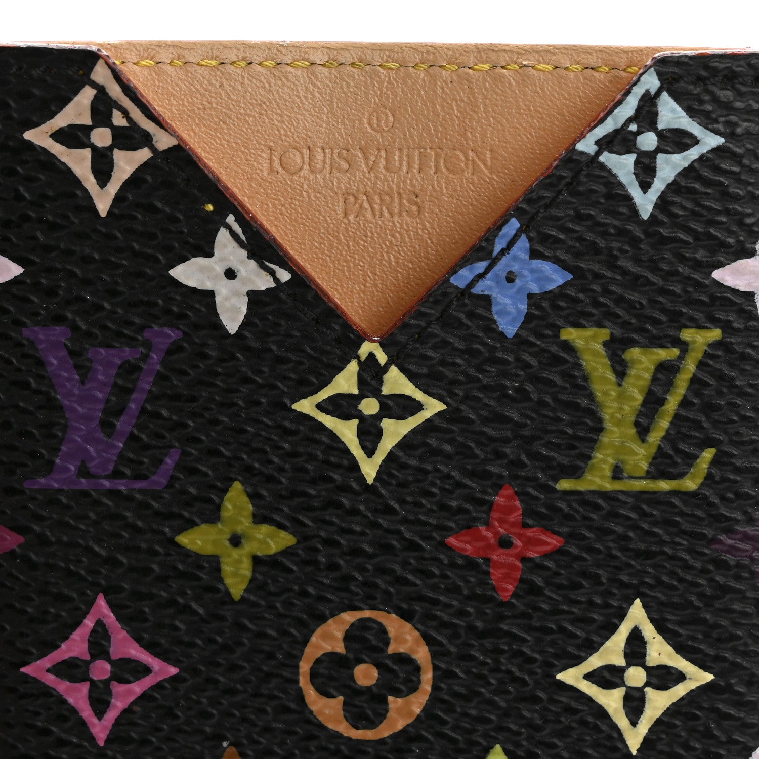 Monogram Multicolor Mirror and Case Pouch Black