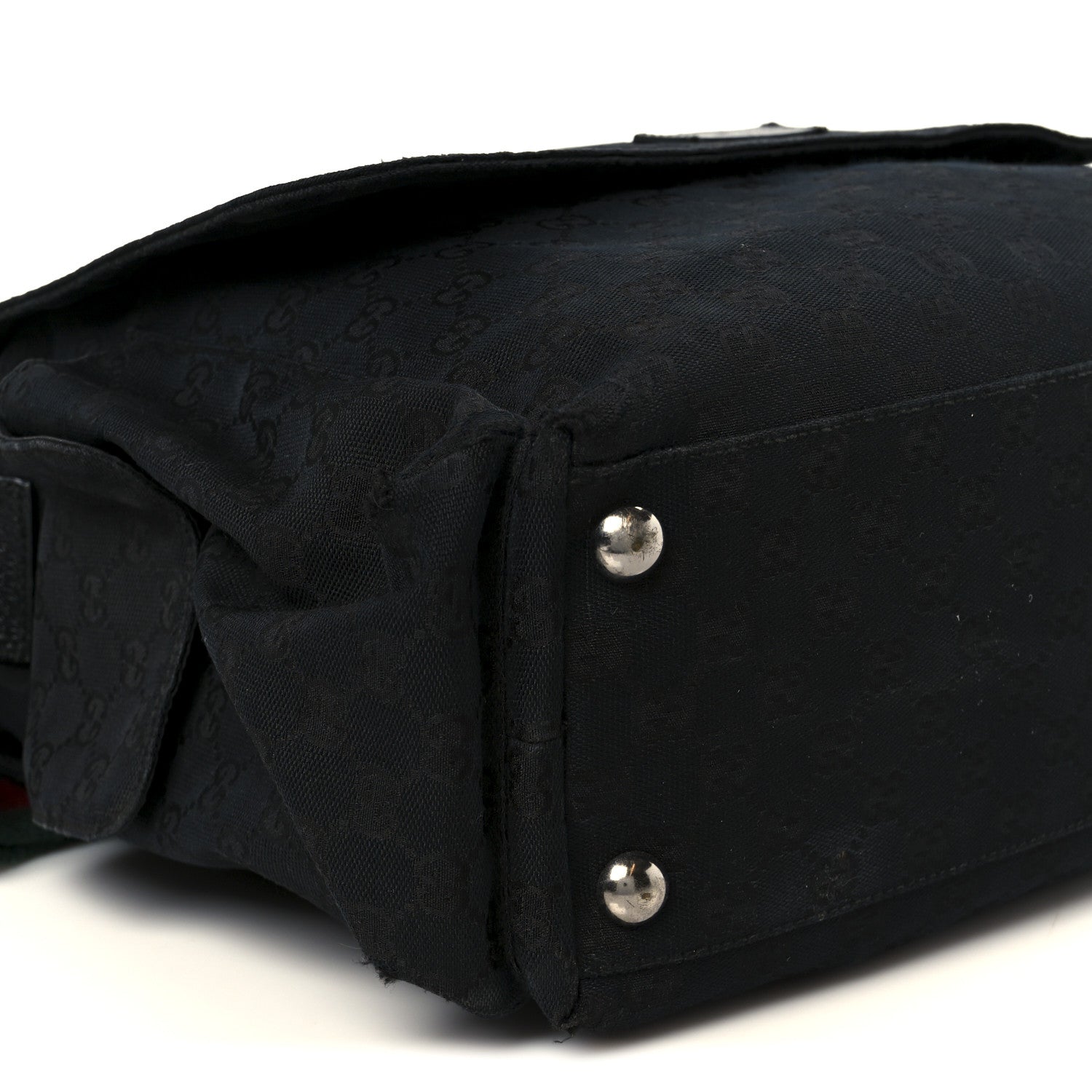 Monogram Diaper Messenger Bag Black