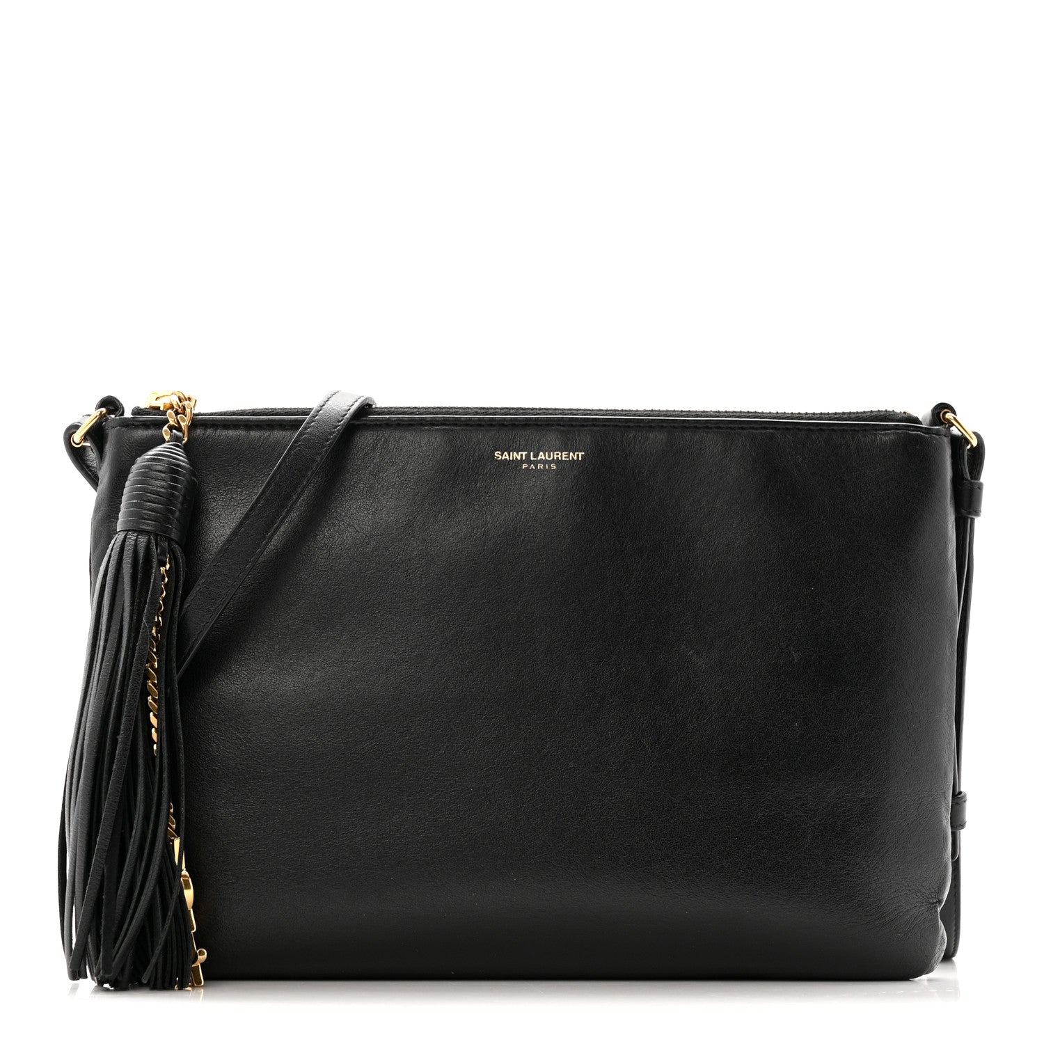 Calfskin Teen Monogram Crossbody Bag Black