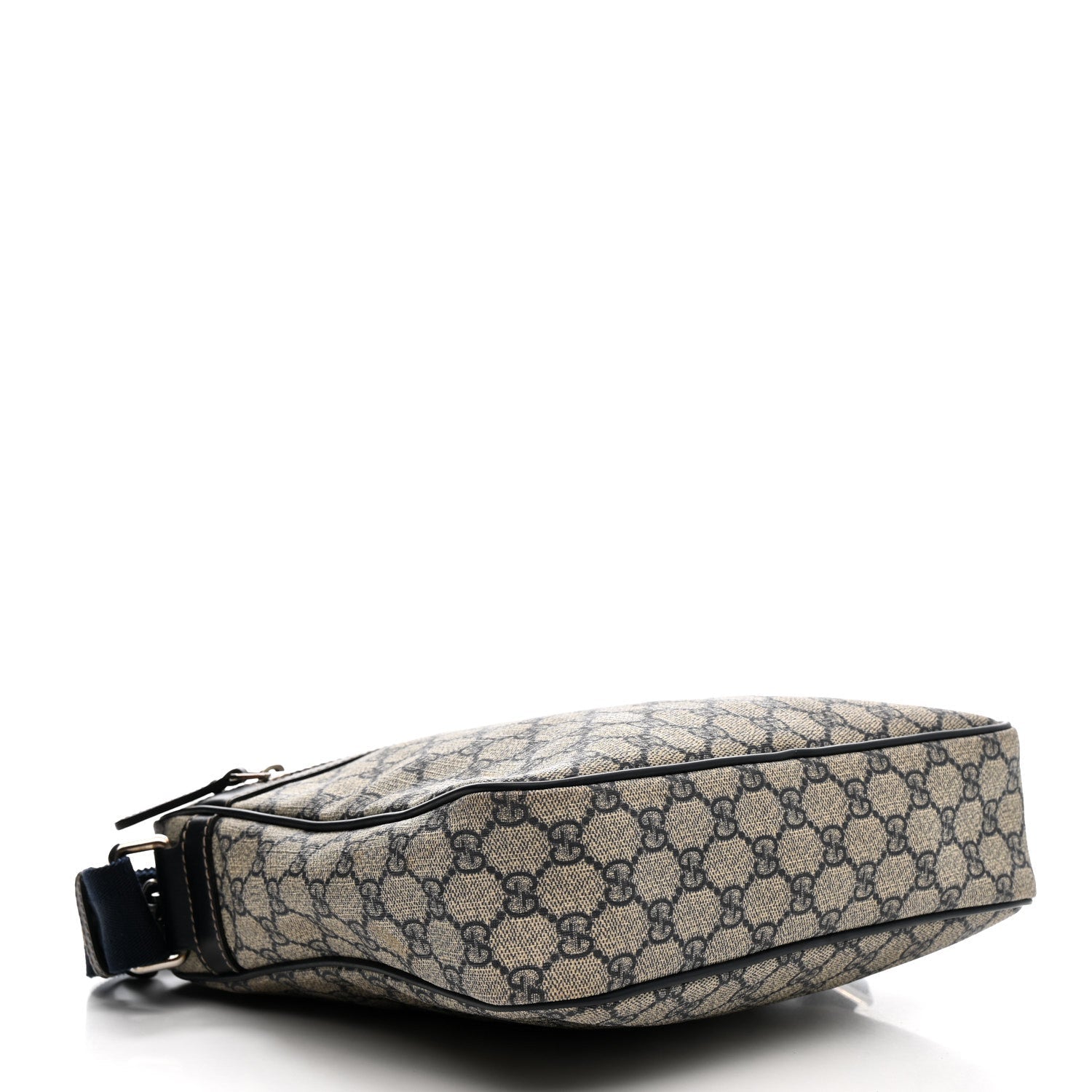 GG Plus Monogram Selleria Calfskin Medium Messenger Bag Beige Blue