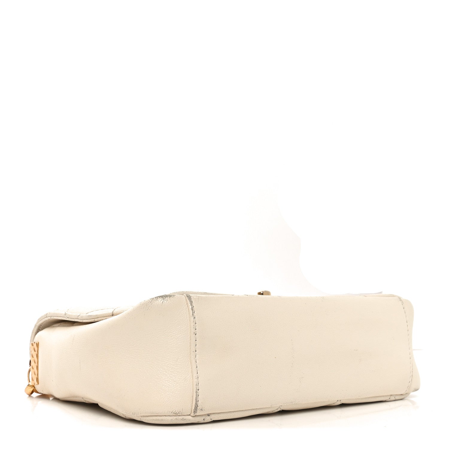 Lambskin Quilted CC Coin Flap Bag White