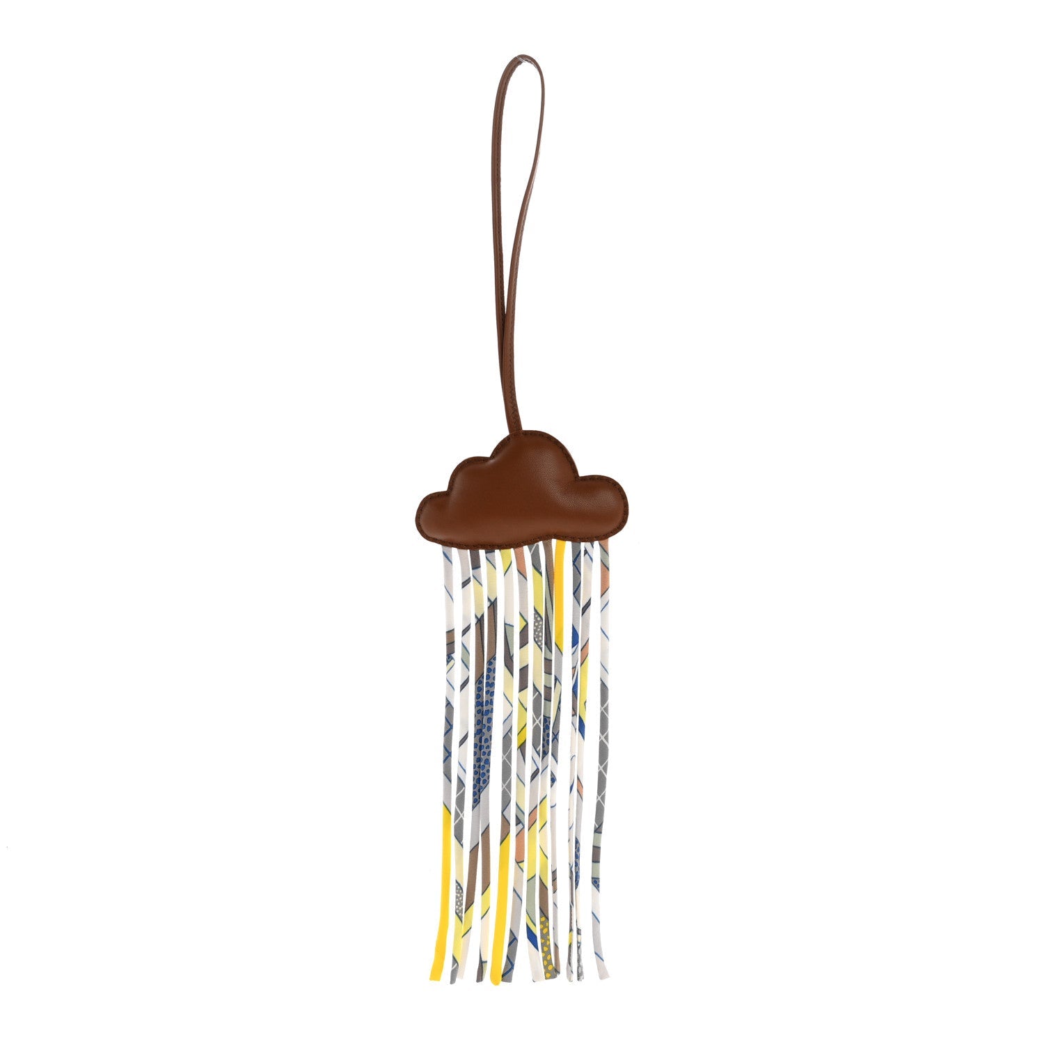 Swift Silk Twill Cord Cloud Bag Charm Noisette