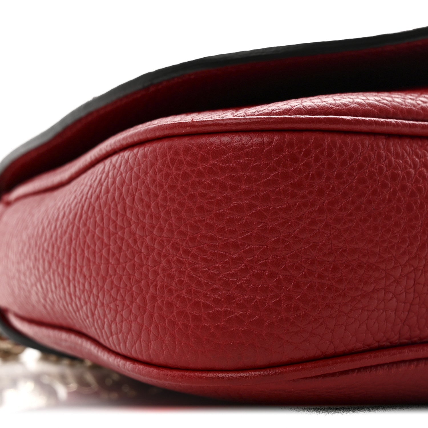 Pebbled Calfskin Medium Soho Flap Crossbody Vibrant Red