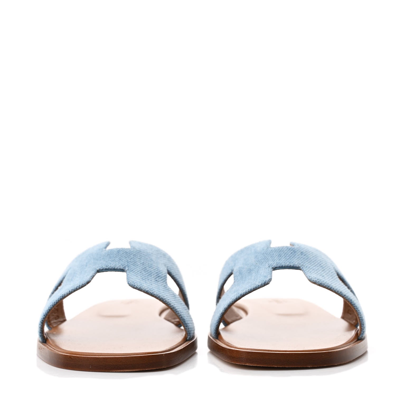 Denim Canvas Oran Sandals 36 Bleu Clair
