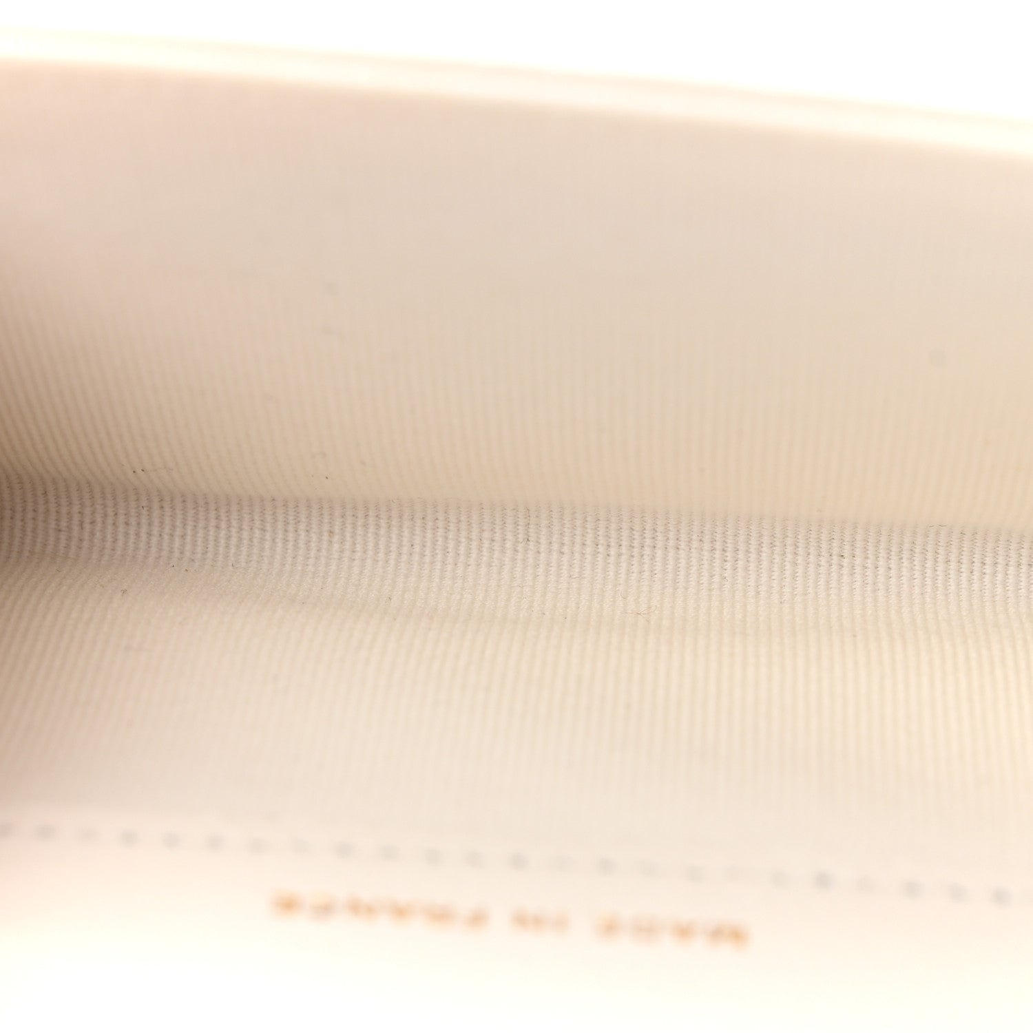 Caviar Quilted Flap Card Holder Wallet White