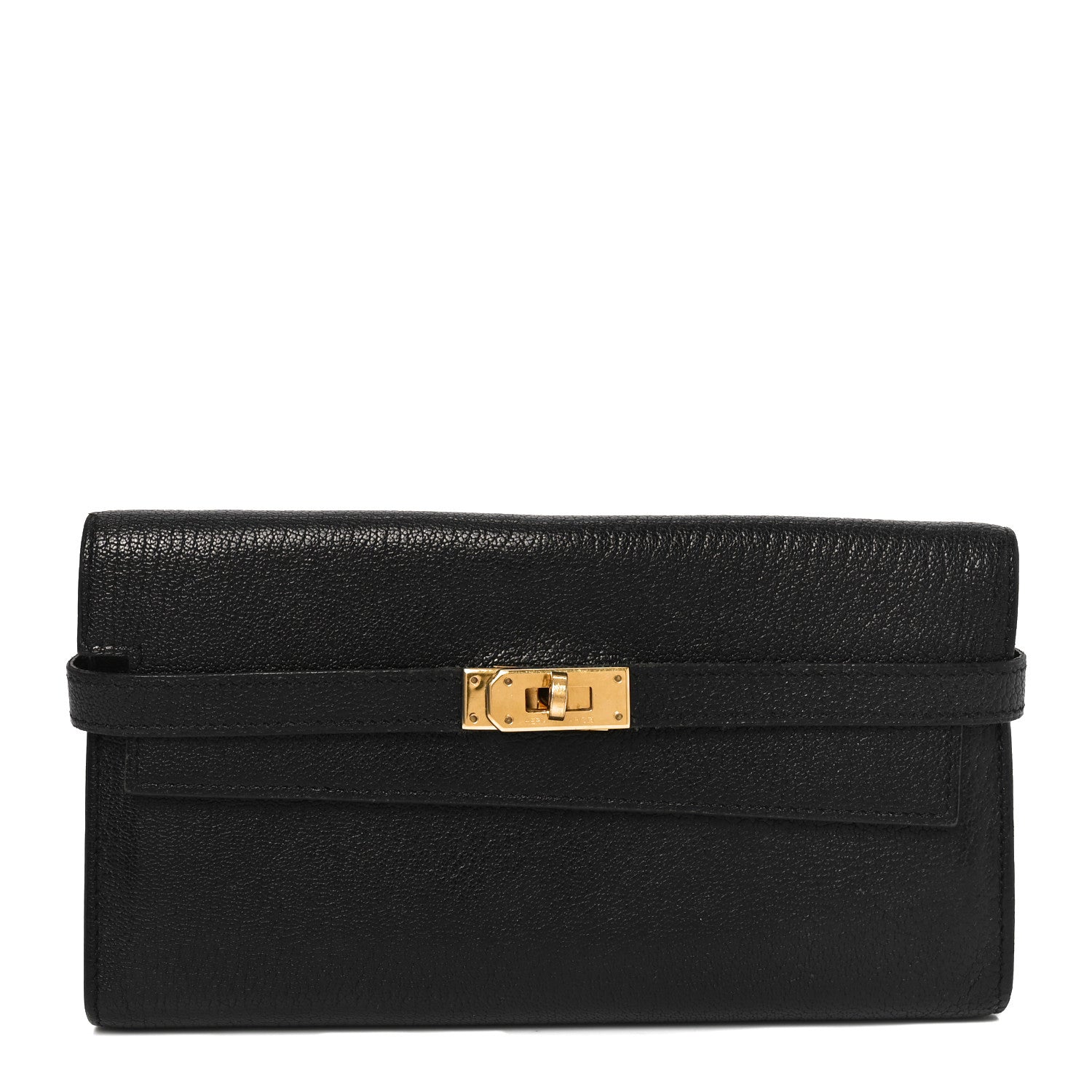 Chevre Mysore Kelly Longue Wallet Black