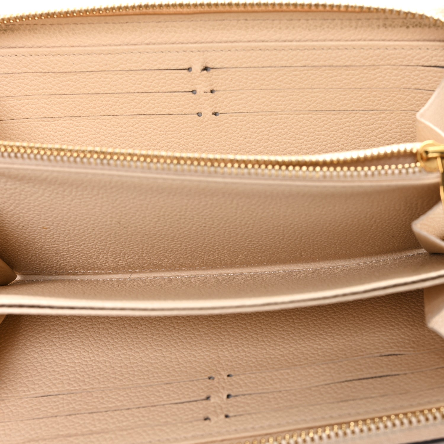 Snakeskin Empreinte Zippy Wallet Creme