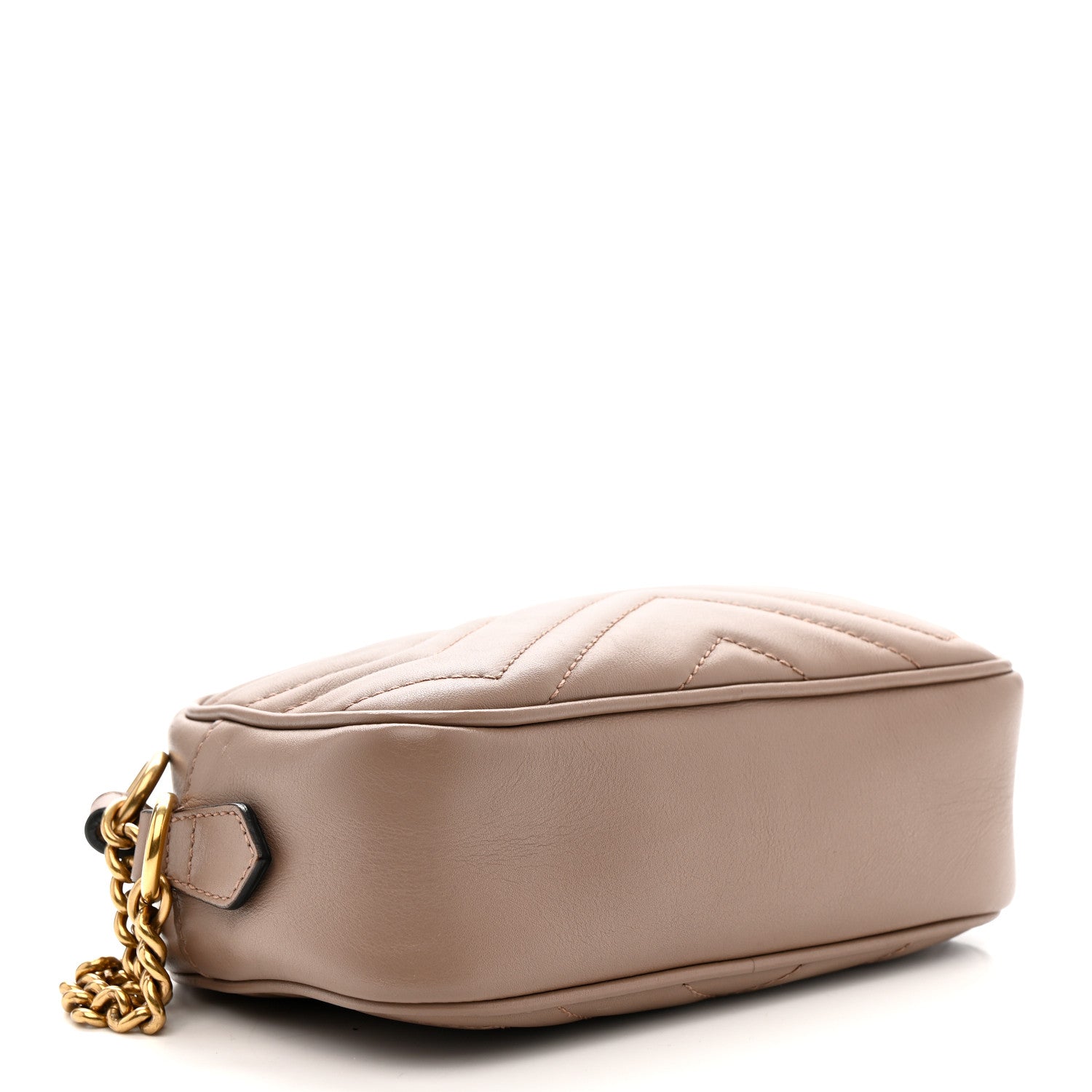 Calfskin Matelasse Mini GG Marmont Chain Shoulder Bag Porcelain Rose