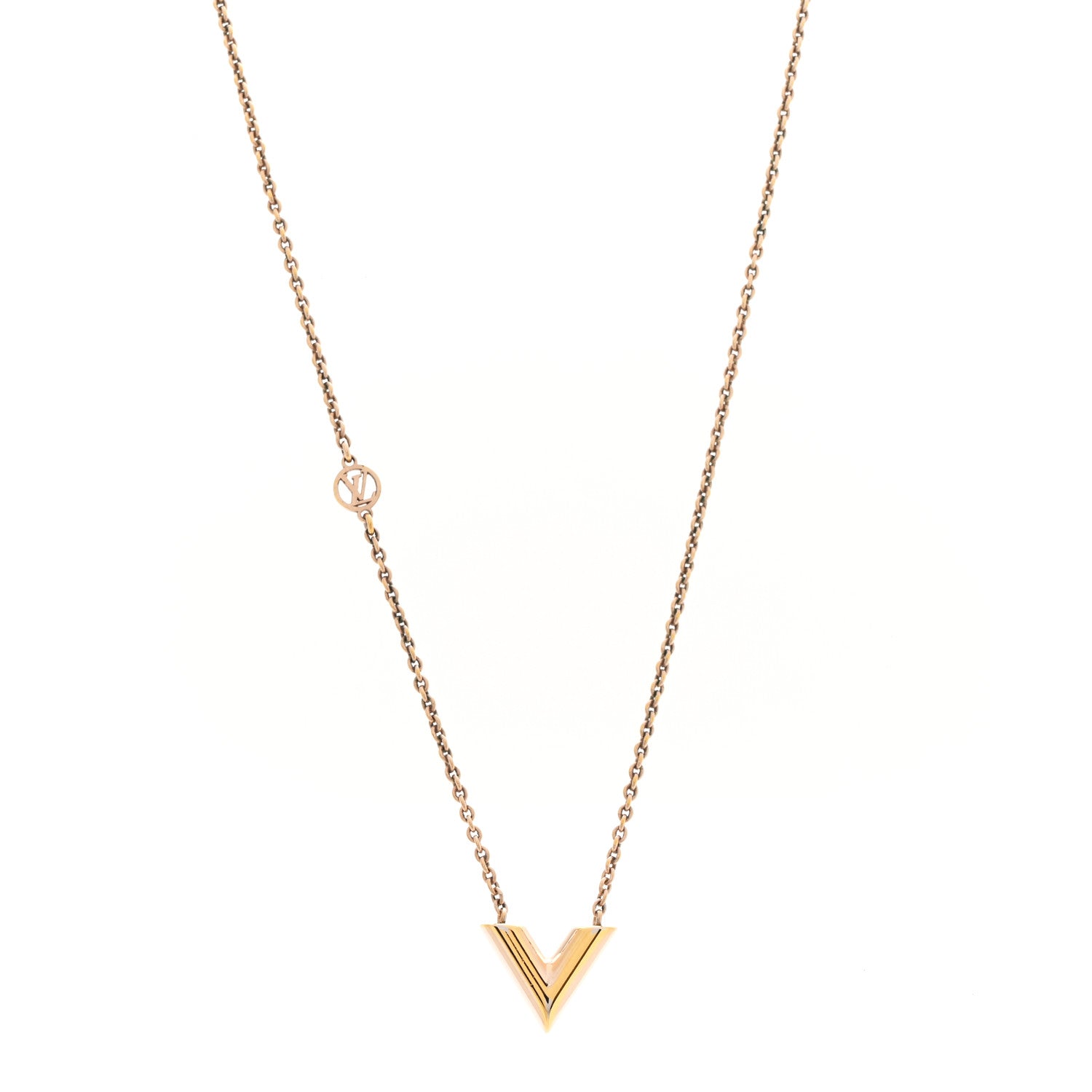 Essential V Necklace Rose Gold