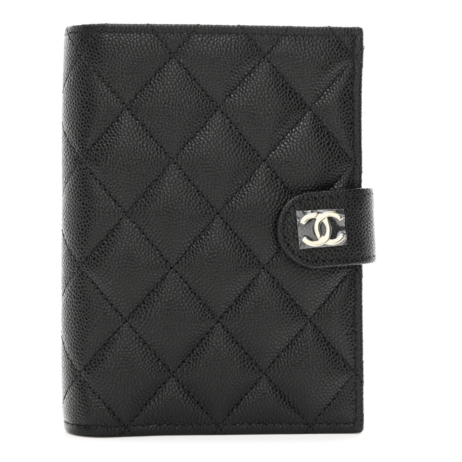 Caviar Quilted Passport Holder Black