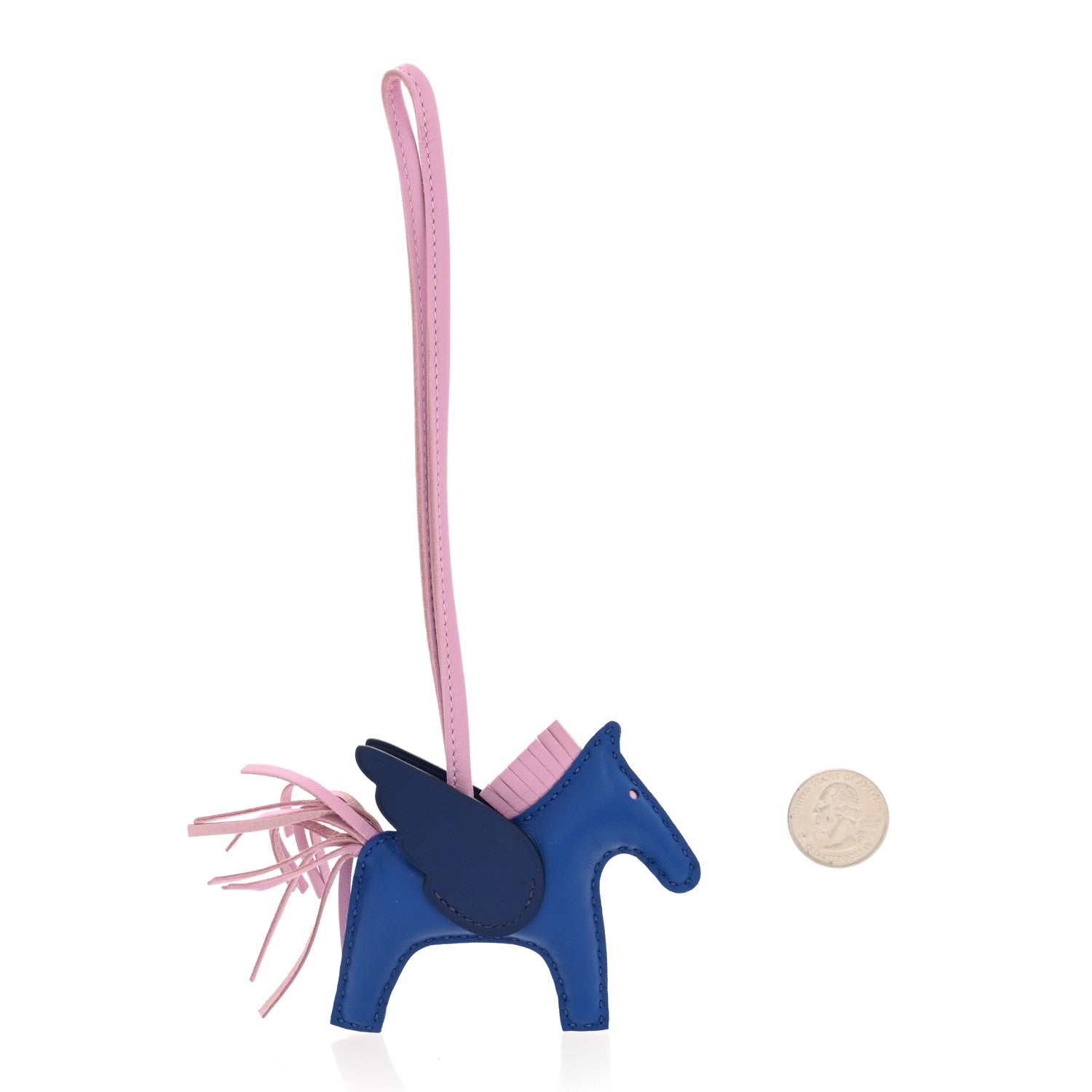 Milo Lambskin Grigri Rodeo Pegase Horse Bag Charm PM PM Bleu France Mauve Sylvestre Bleu Saphir