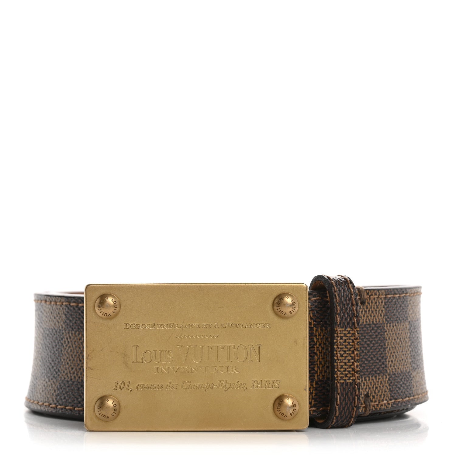 Damier Ebene Inventeur Belt 95 38