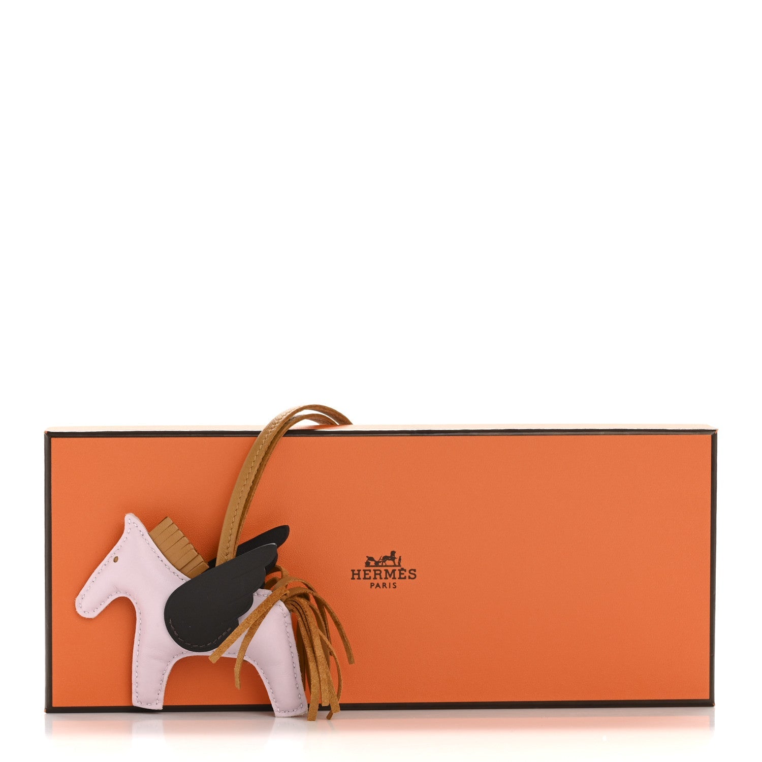 Milo Lambskin Grigri Rodeo Pegase Horse Bag Charm PM Mauve Pale Sesame Ebene