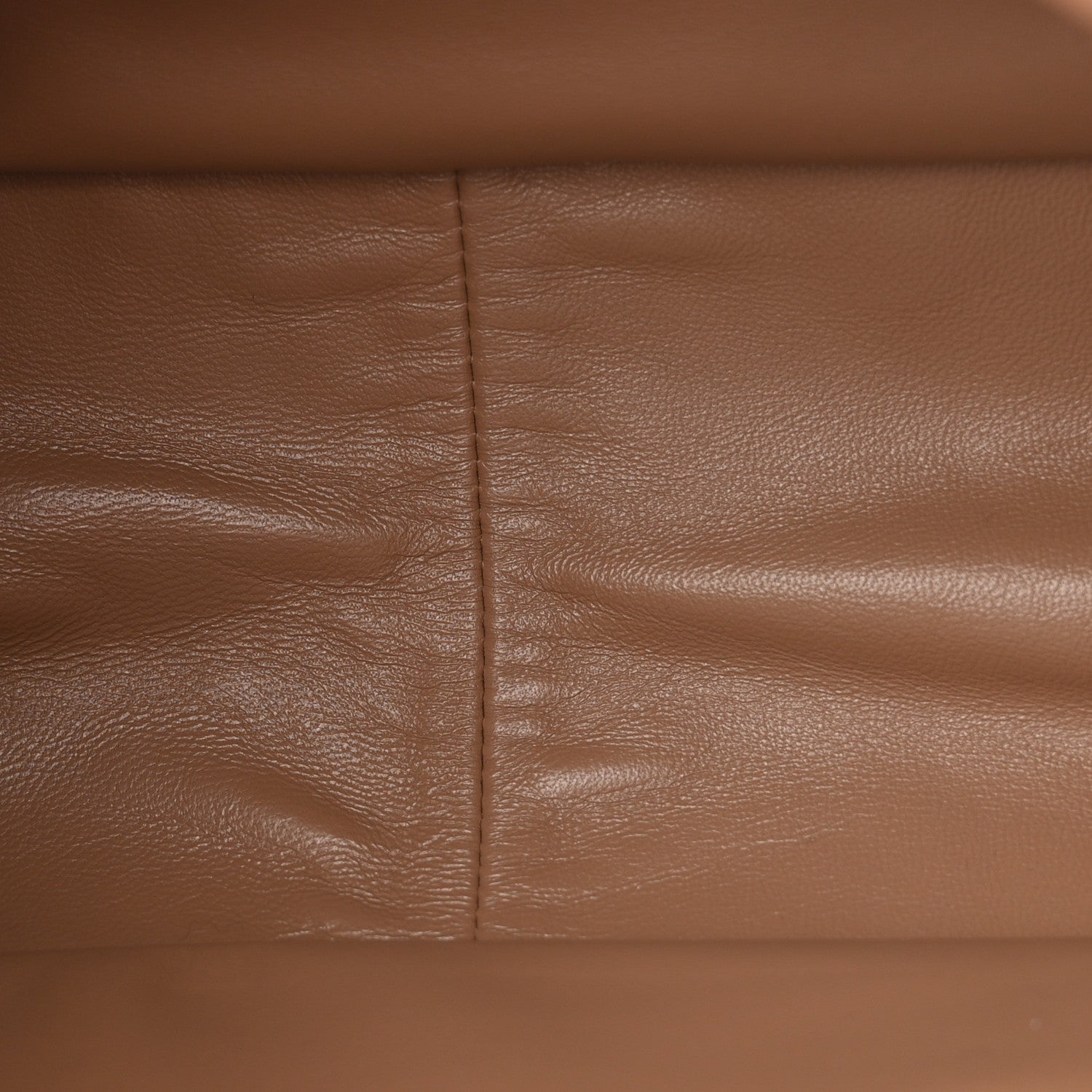 Soft Calfskin Large Aimée Shoulder Bag Travertine
