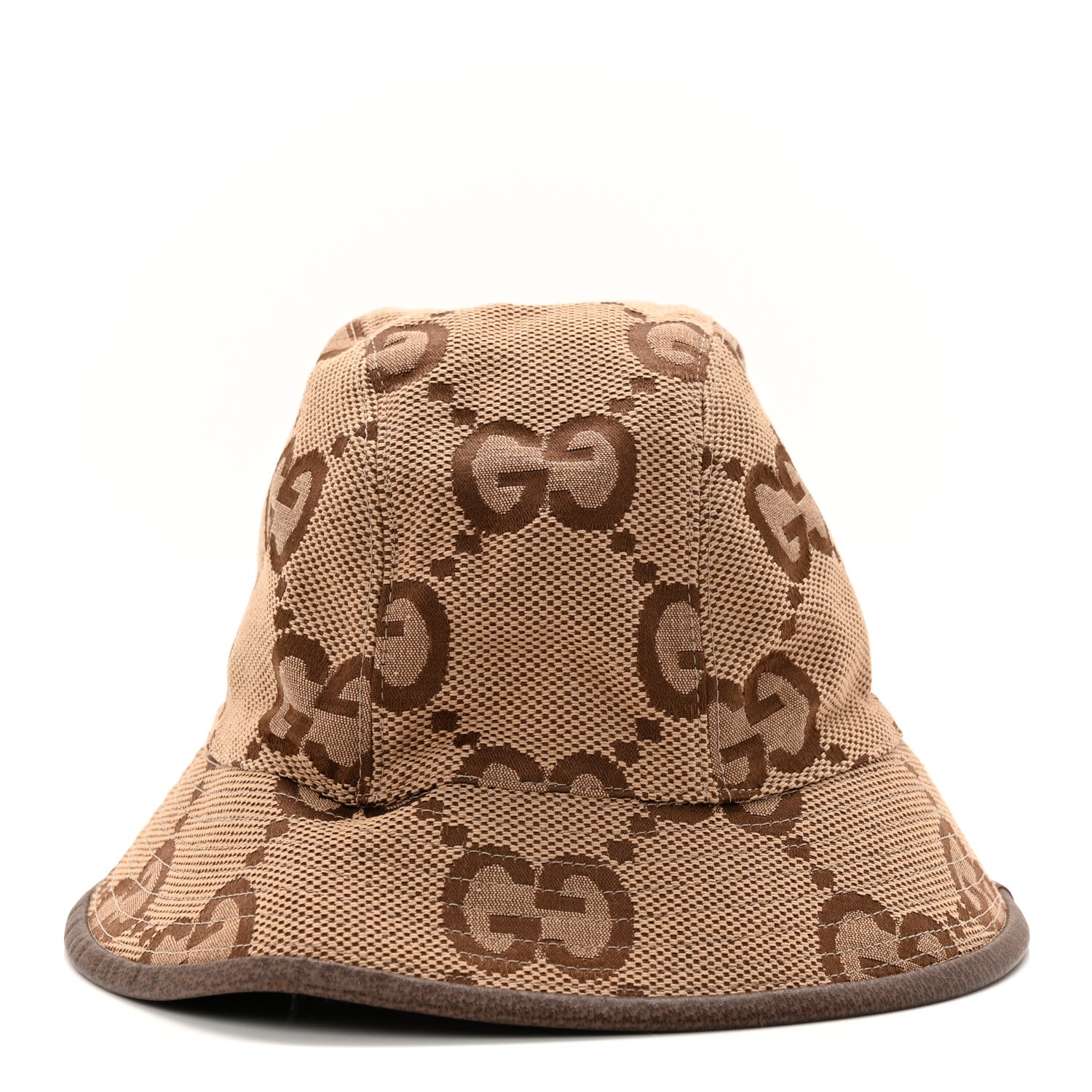 Monogram Jumbo GG Bucket Hat S Camel Ebony New Acero